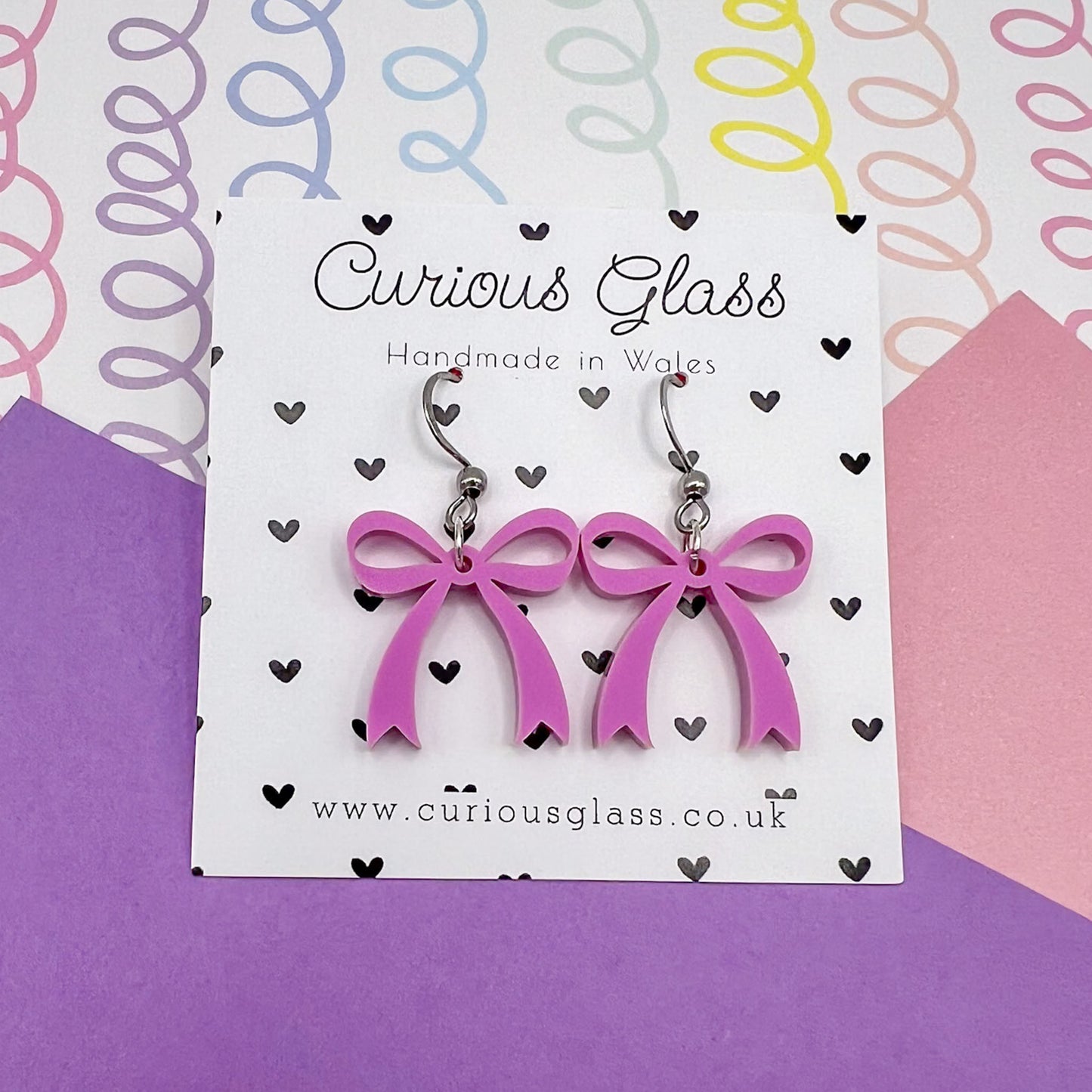 Bow Acrylic Earrings
