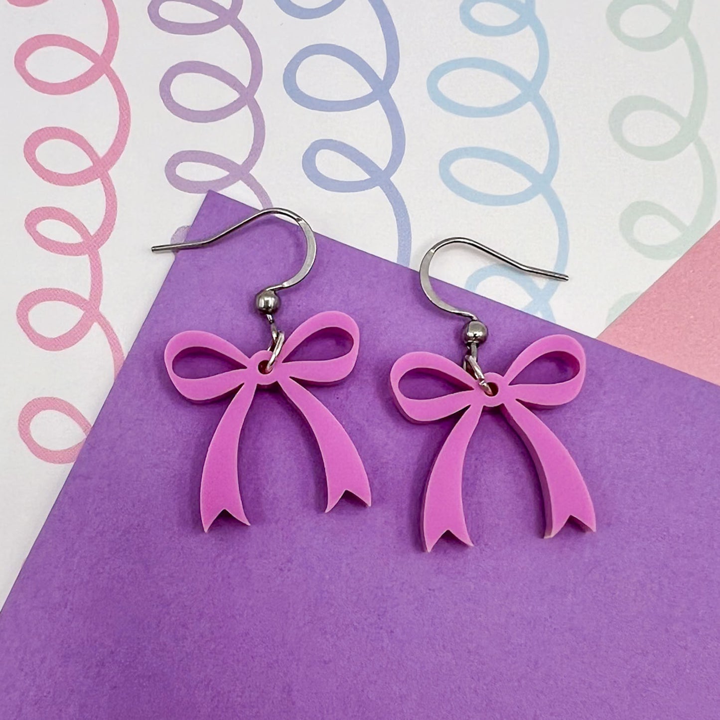 Bow Acrylic Earrings