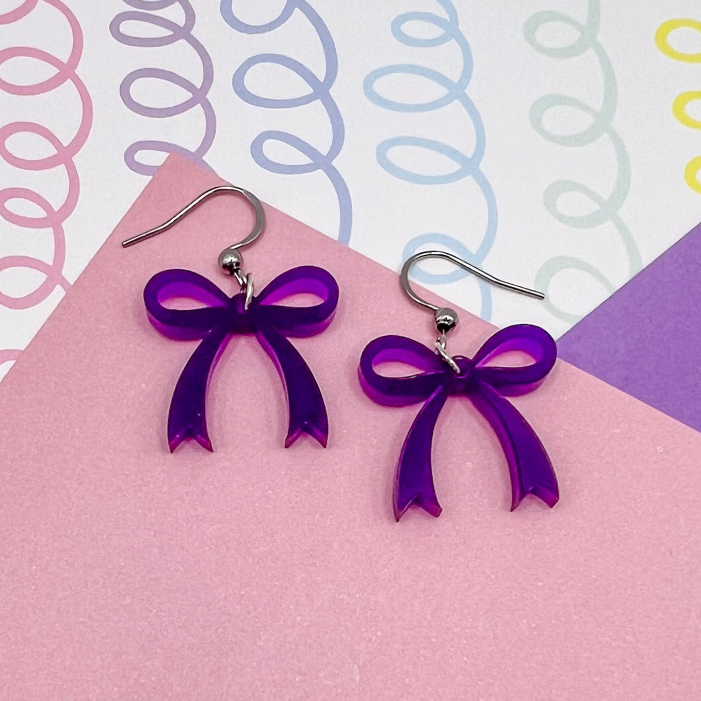 Bow Acrylic Earrings