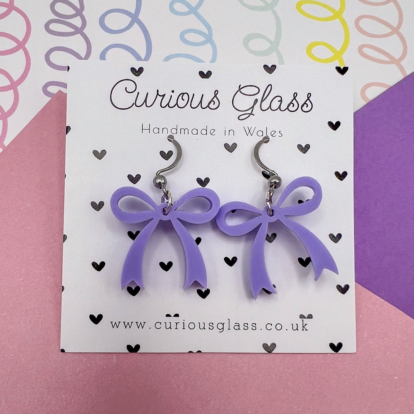 Bow Acrylic Earrings