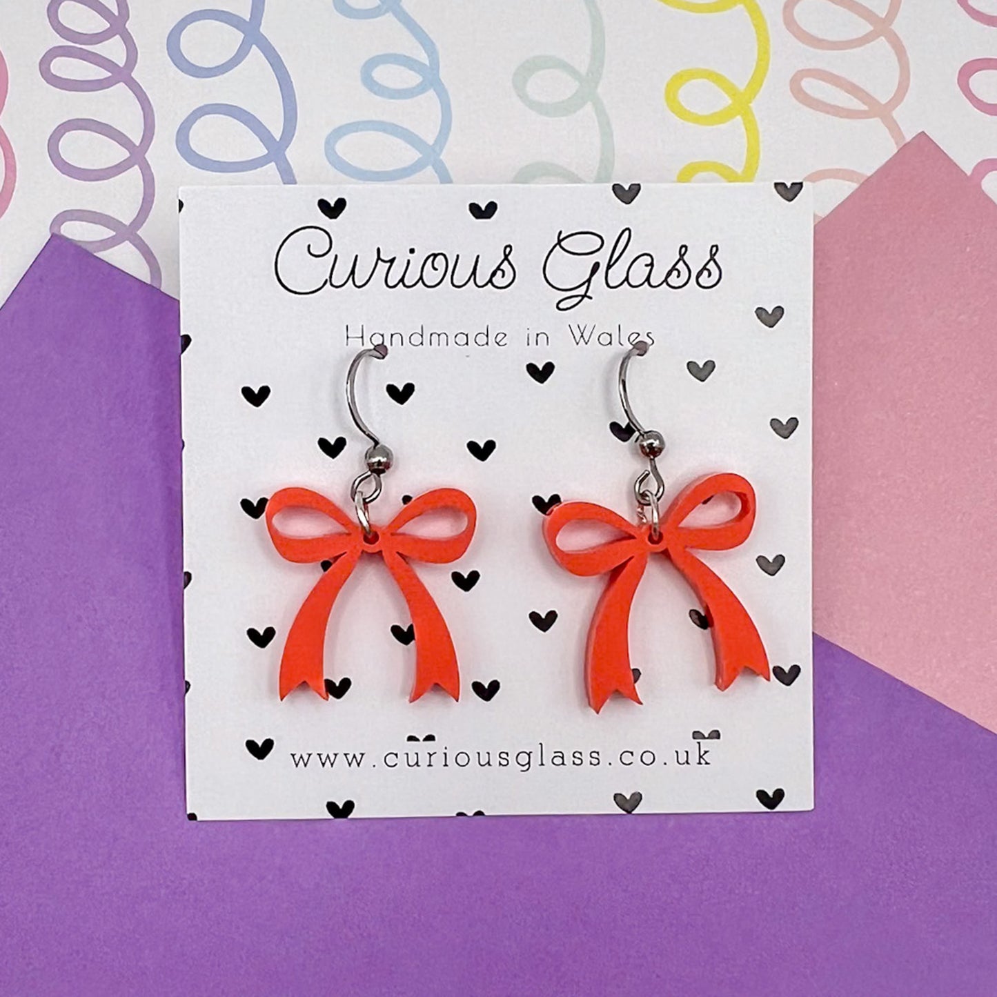 Bow Acrylic Earrings