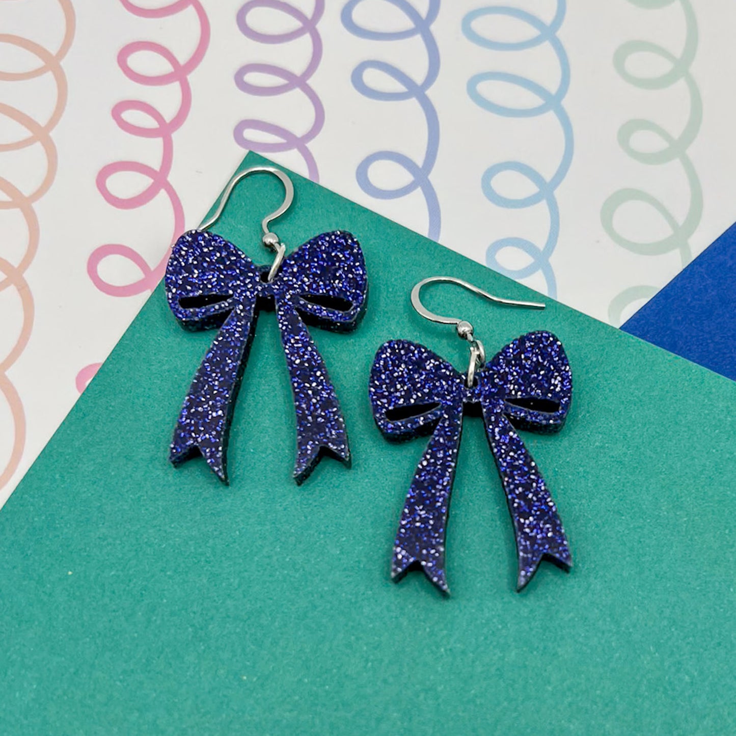 Bow Acrylic Earrings (Larger)