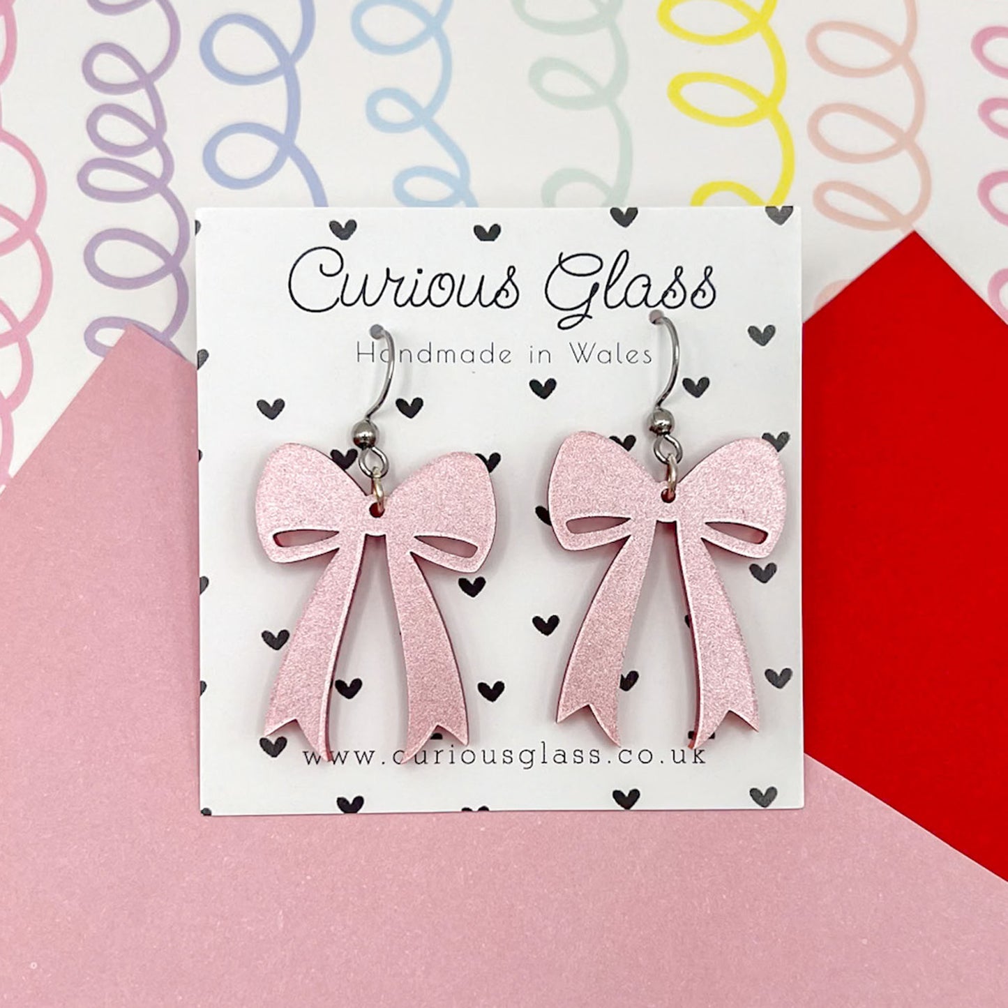 Bow Acrylic Earrings (Larger)
