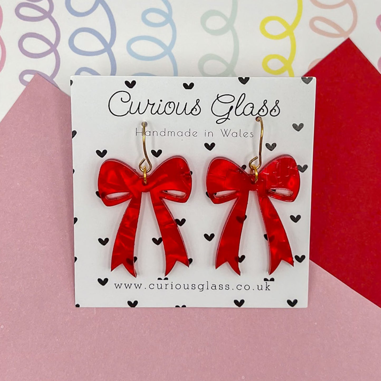 Bow Acrylic Earrings (Larger)