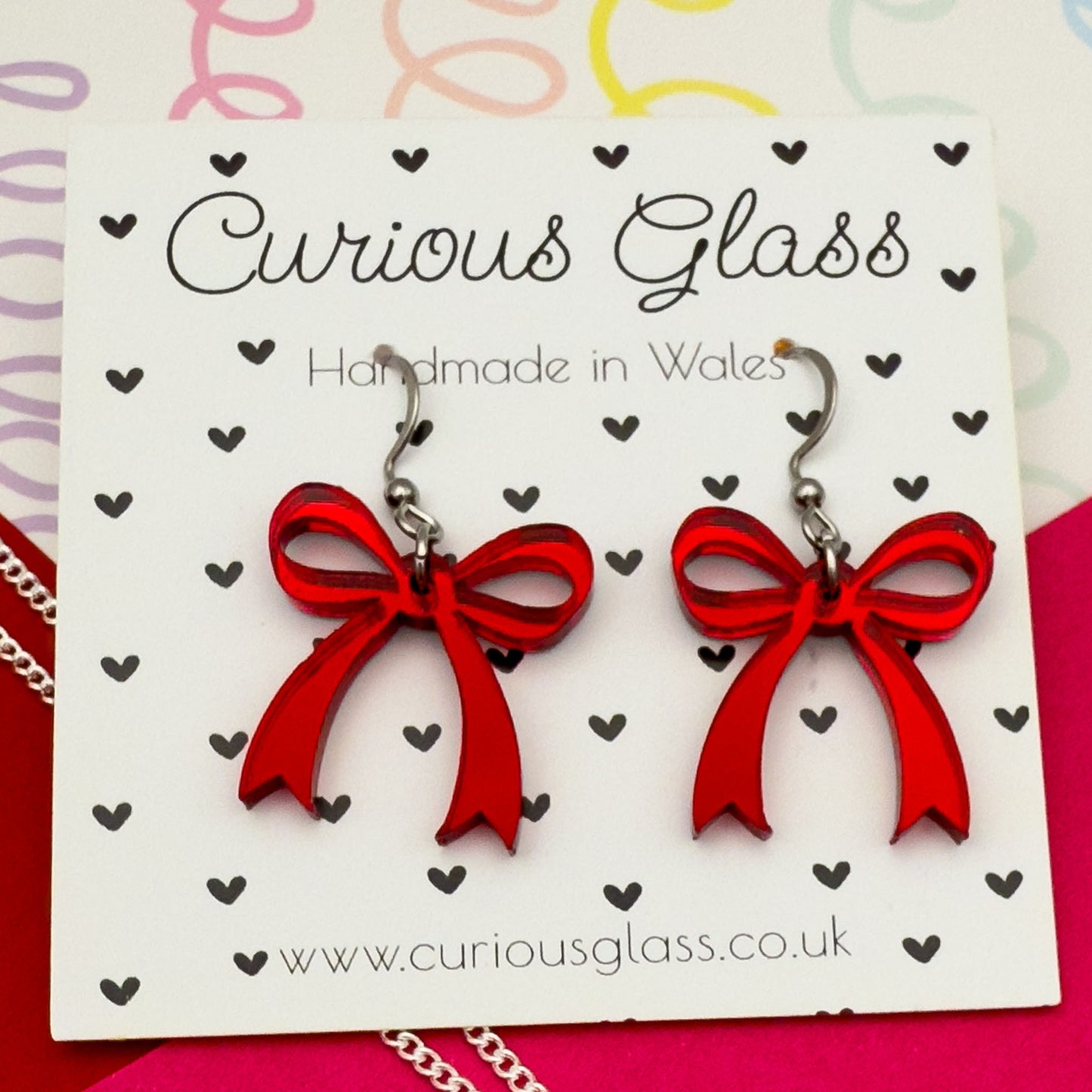 Bow Acrylic Earrings