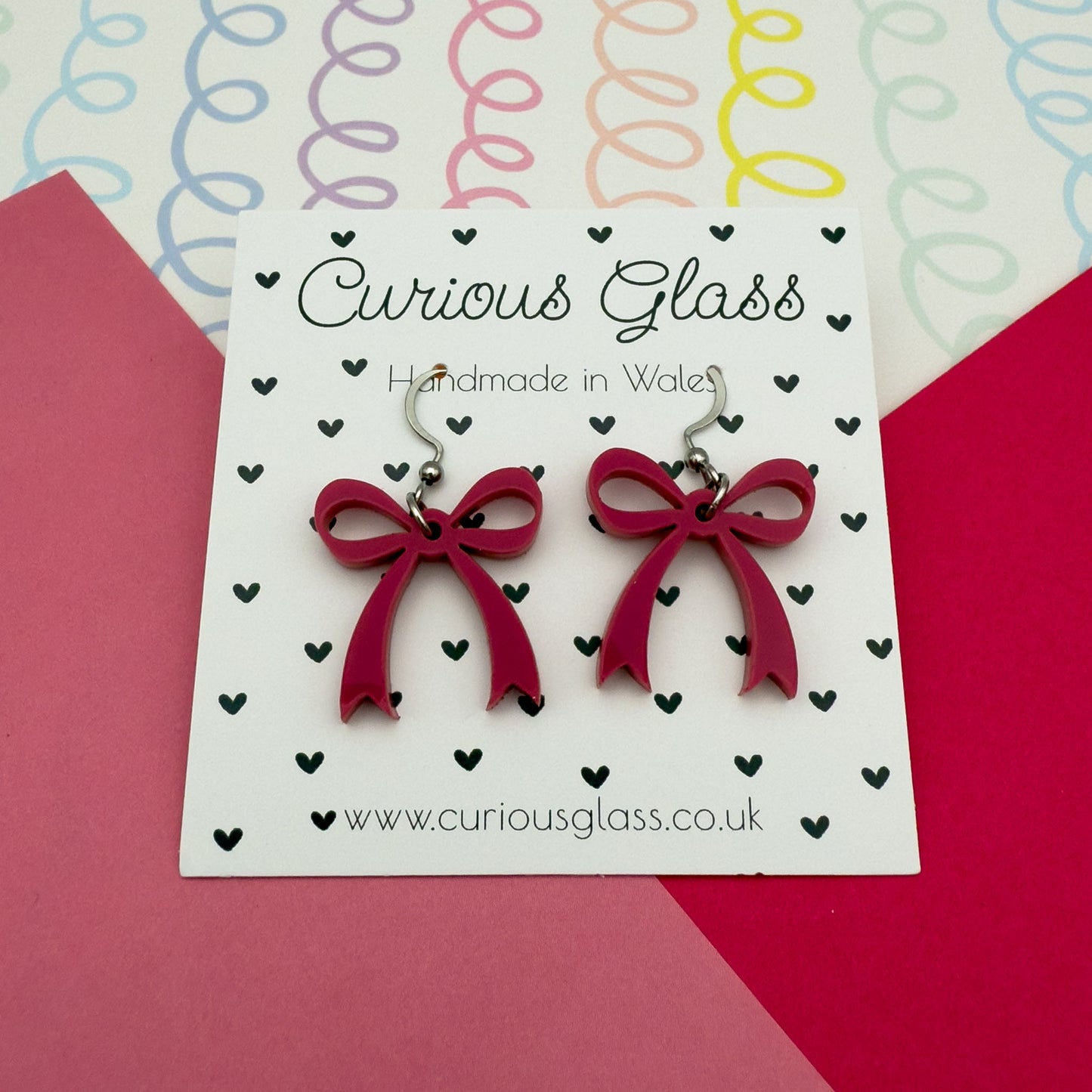 Bow Acrylic Earrings