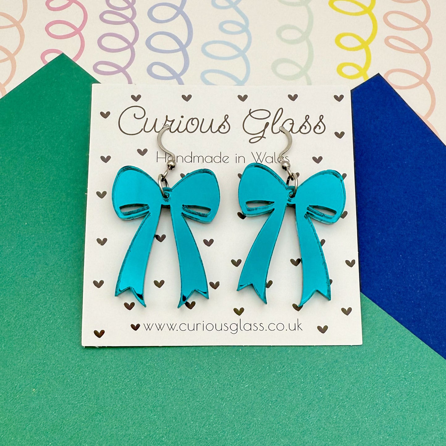 Bow Acrylic Earrings (Larger)
