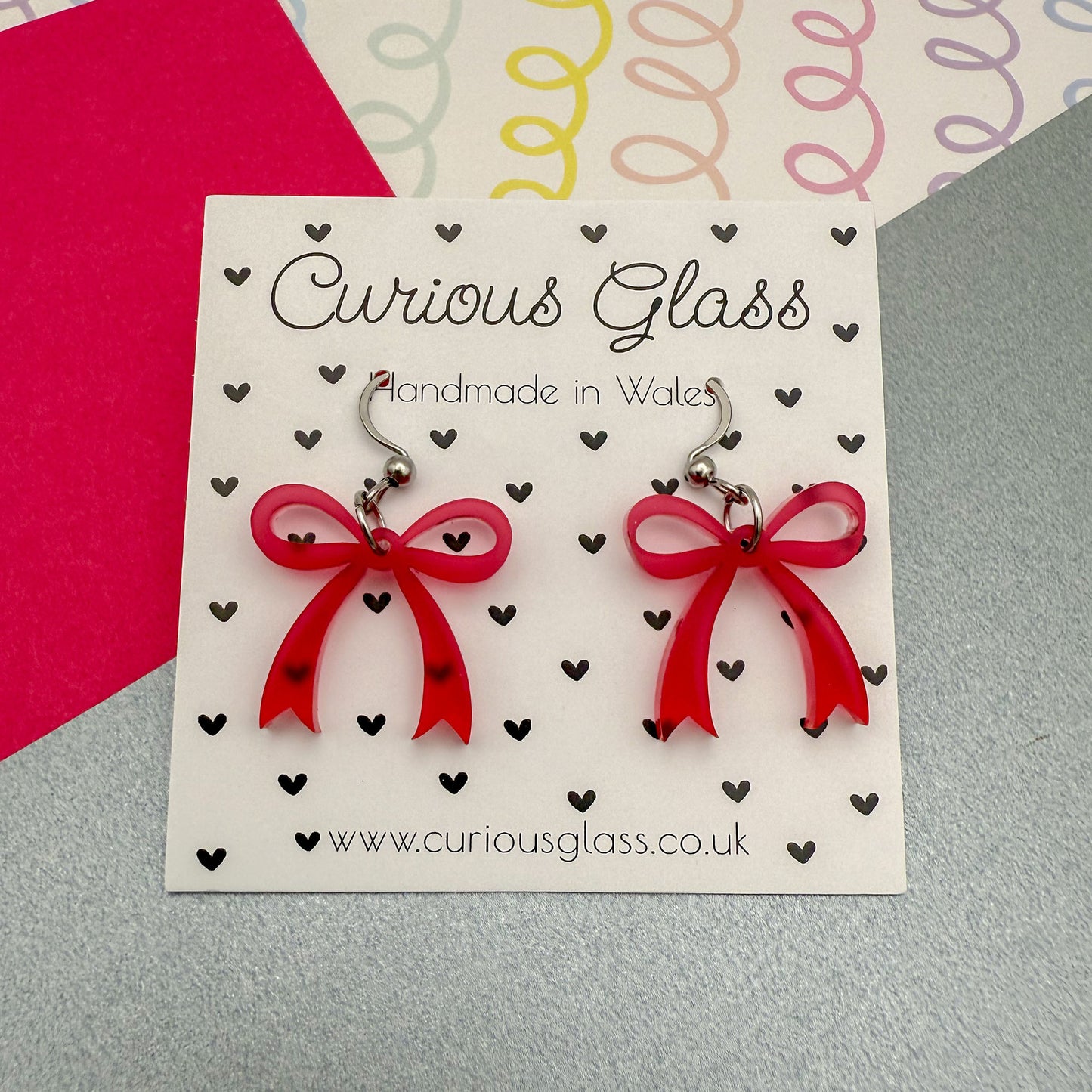 Bow Acrylic Earrings