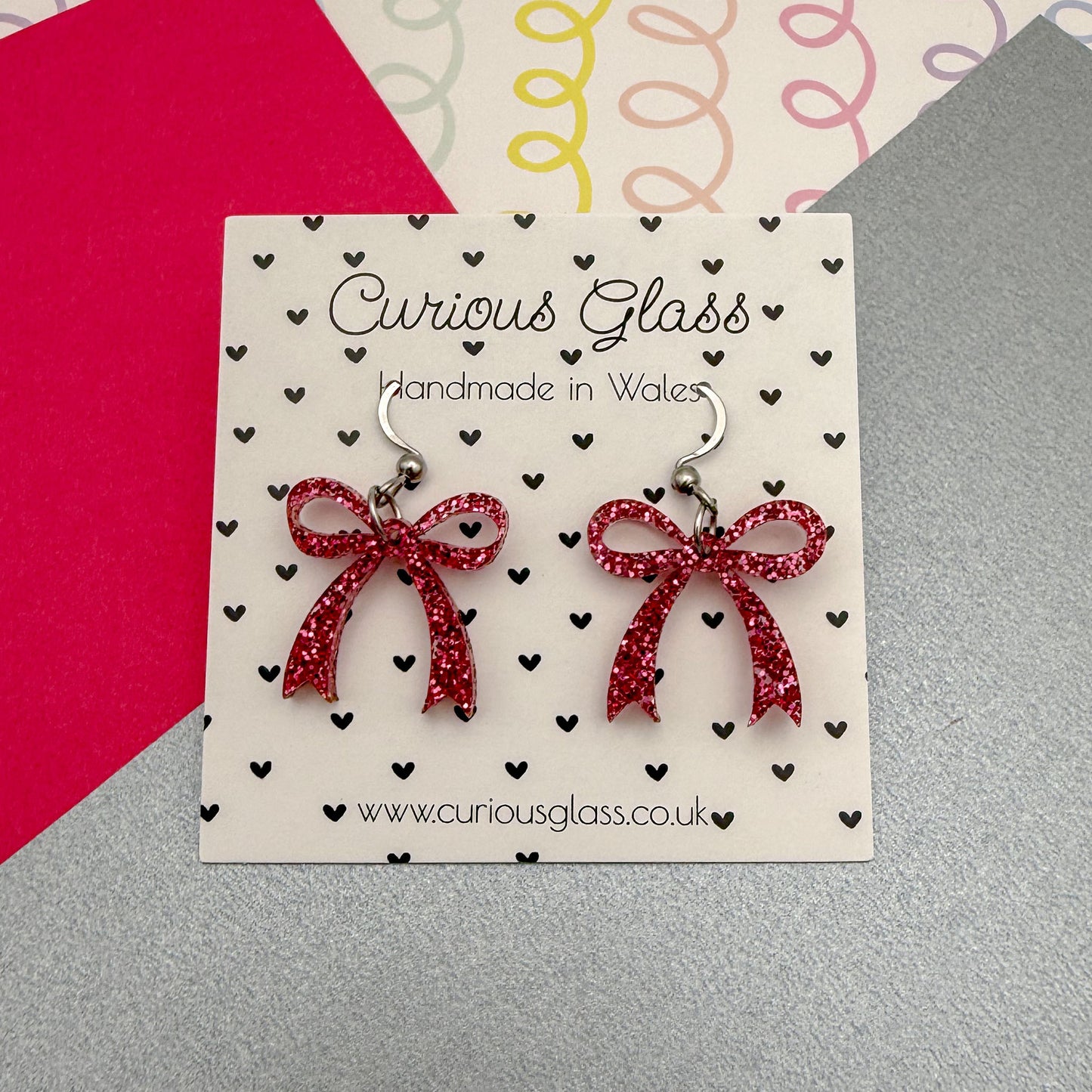 Bow Acrylic Earrings