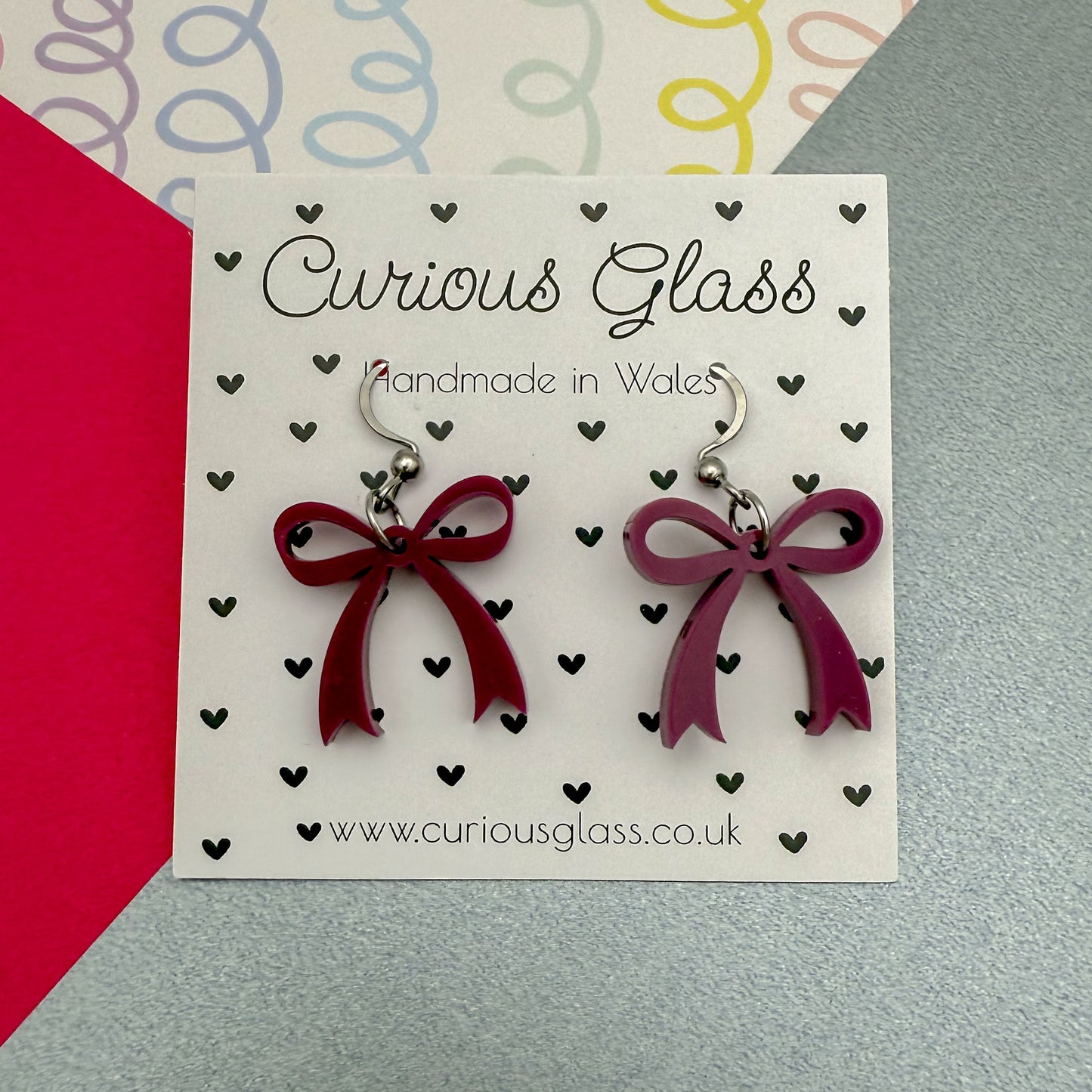 Bow Acrylic Earrings
