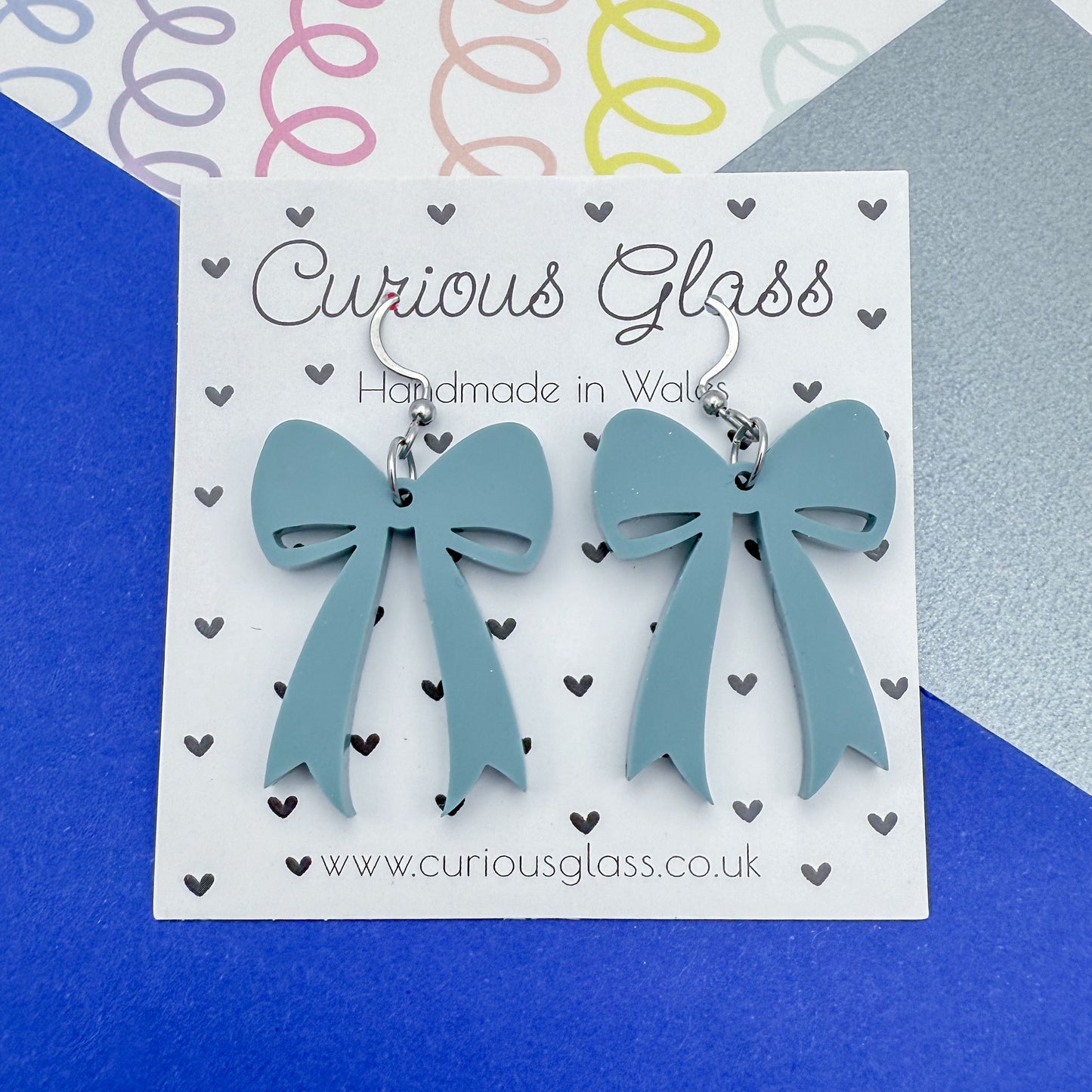 Bow Acrylic Earrings (Larger)