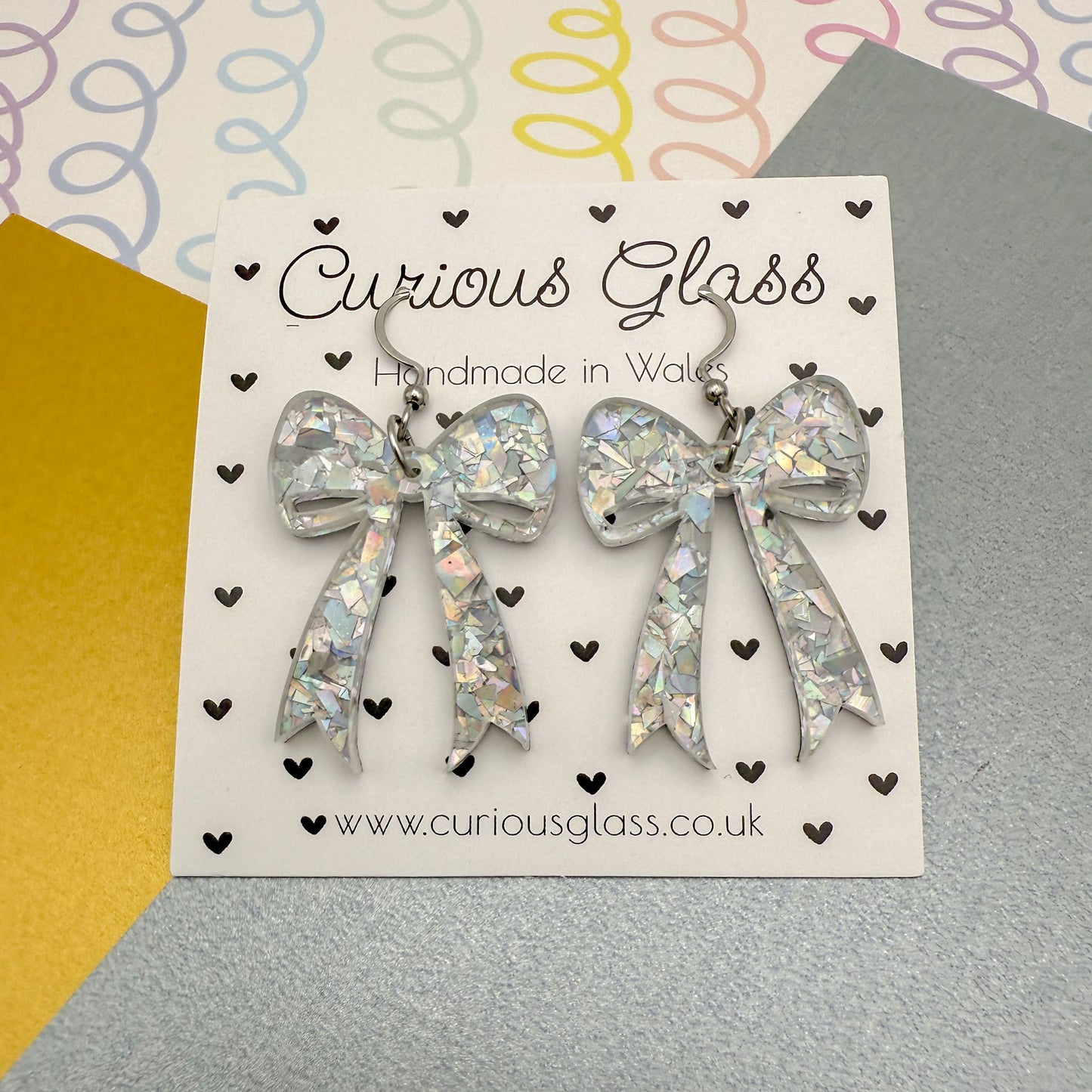 Bow Acrylic Earrings (Larger)