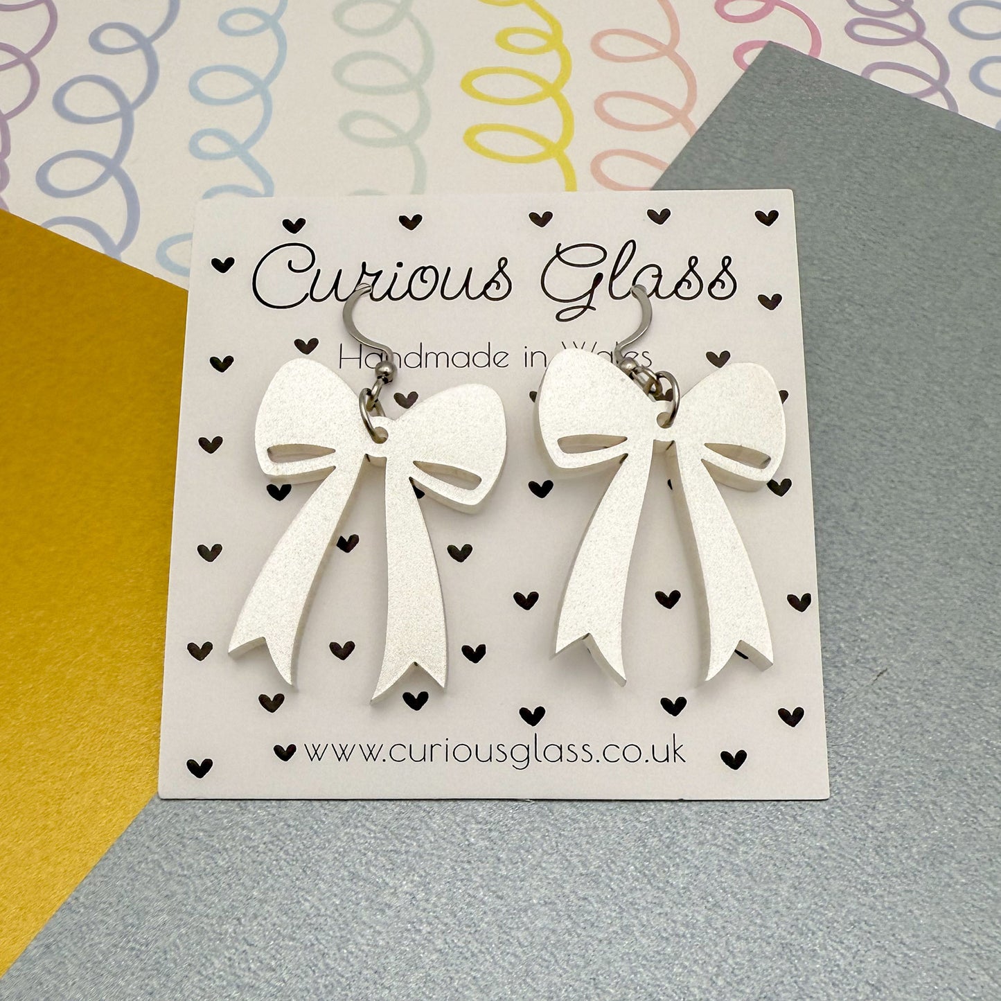 Bow Acrylic Earrings (Larger)