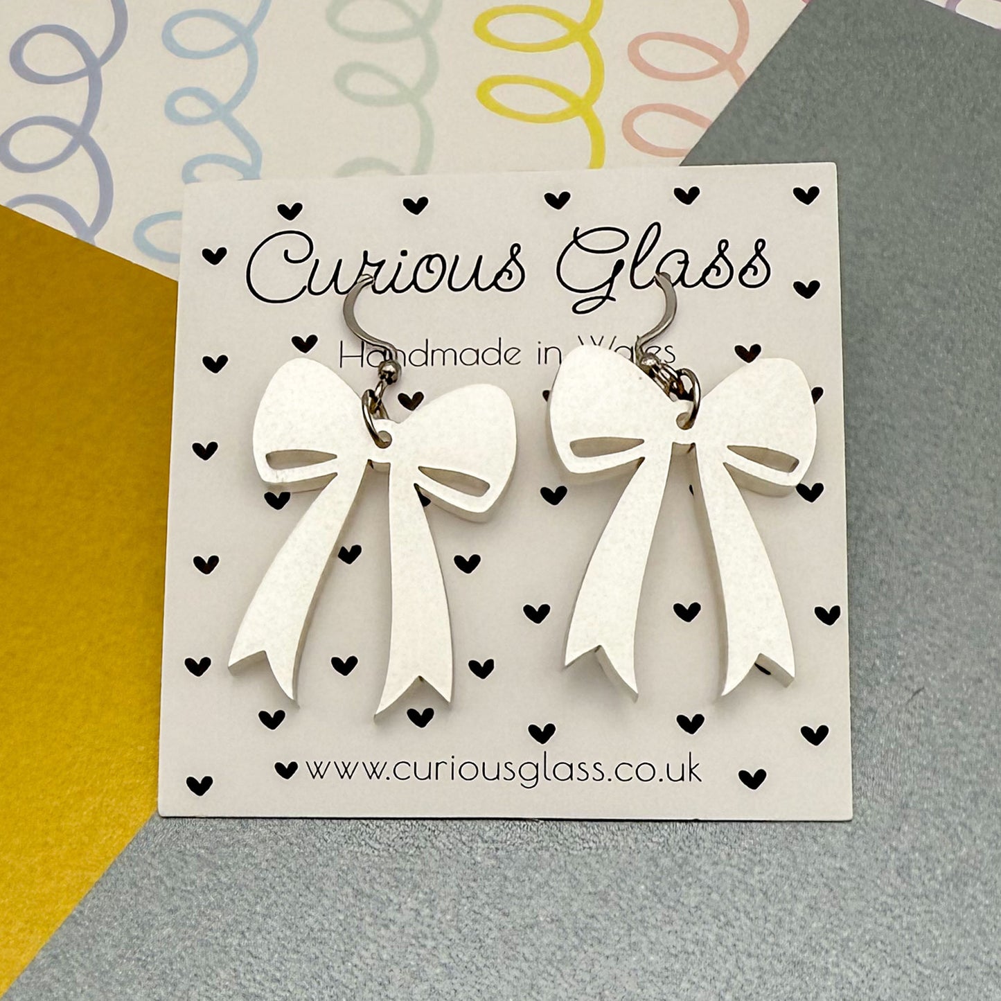 Bow Acrylic Earrings (Larger)