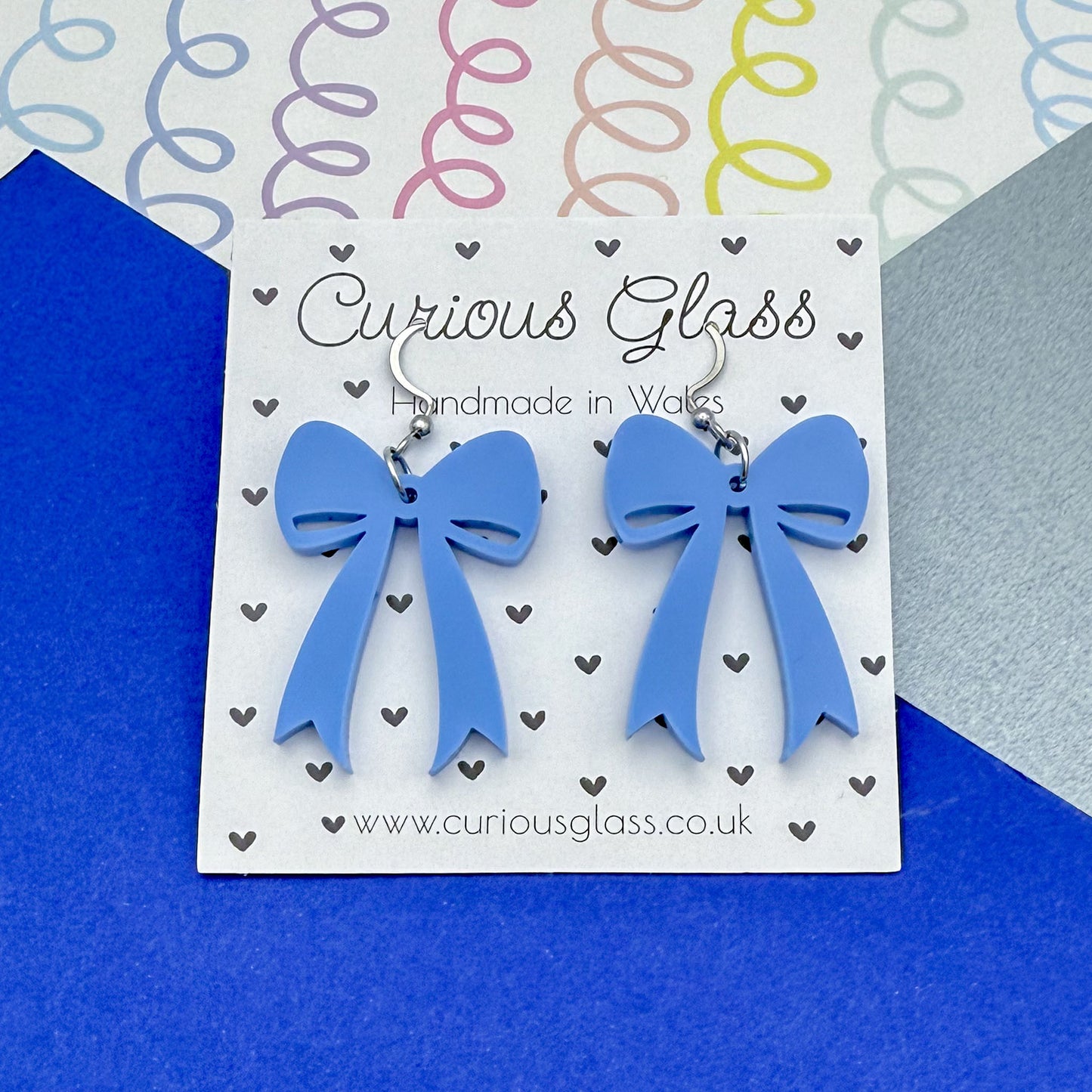 Bow Acrylic Earrings (Larger)