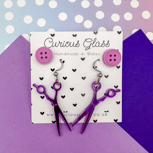 Sewing Acrylic Earrings