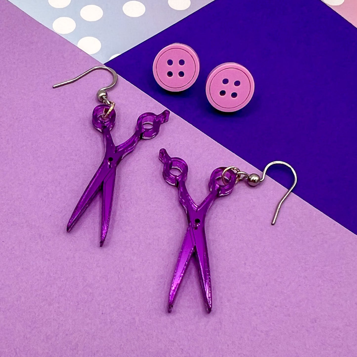Sewing Acrylic Earrings