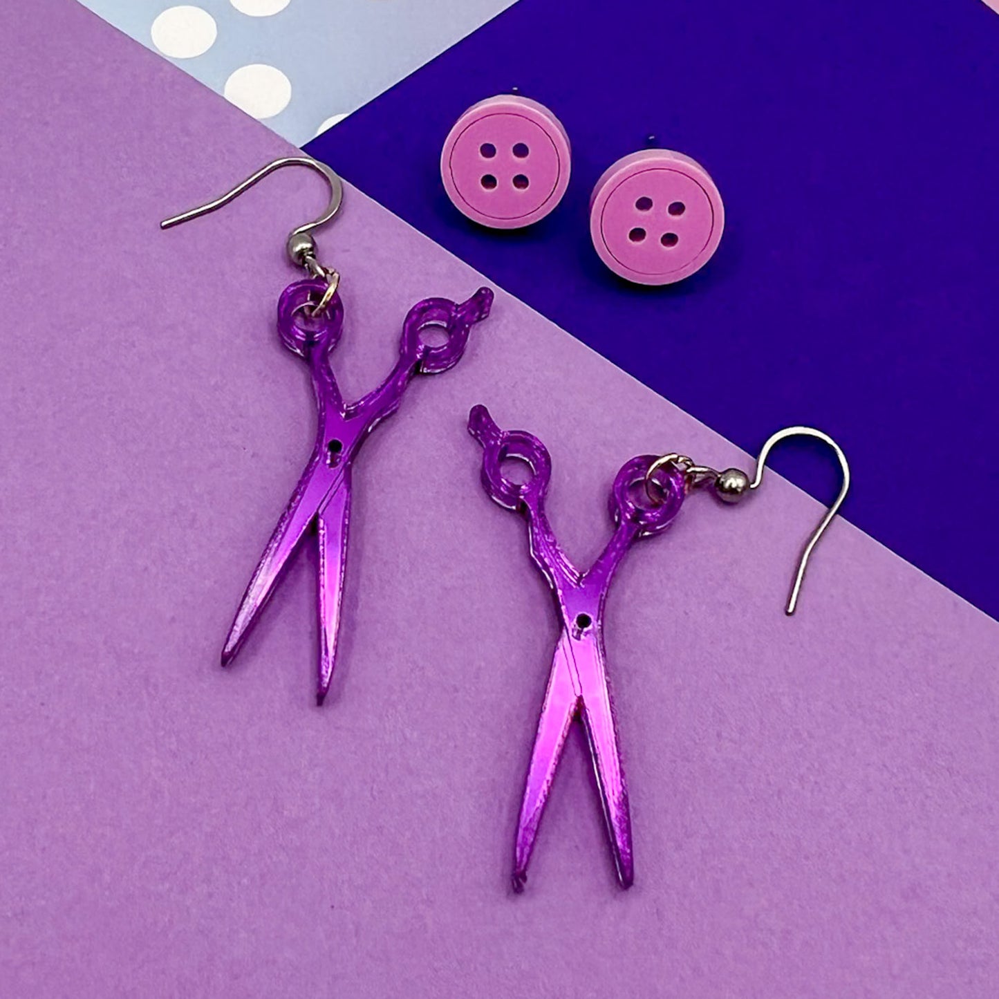 Sewing Acrylic Earrings