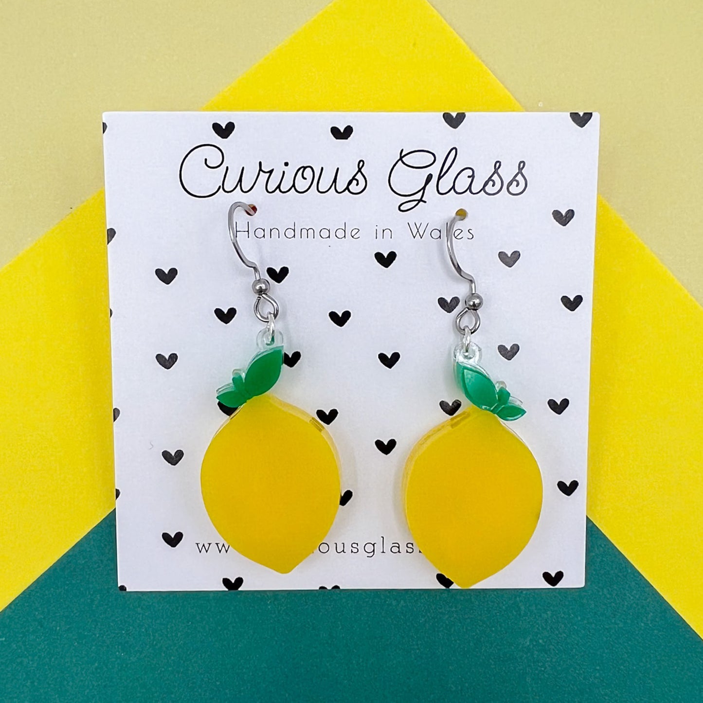 Lemon Acrylic Earrings