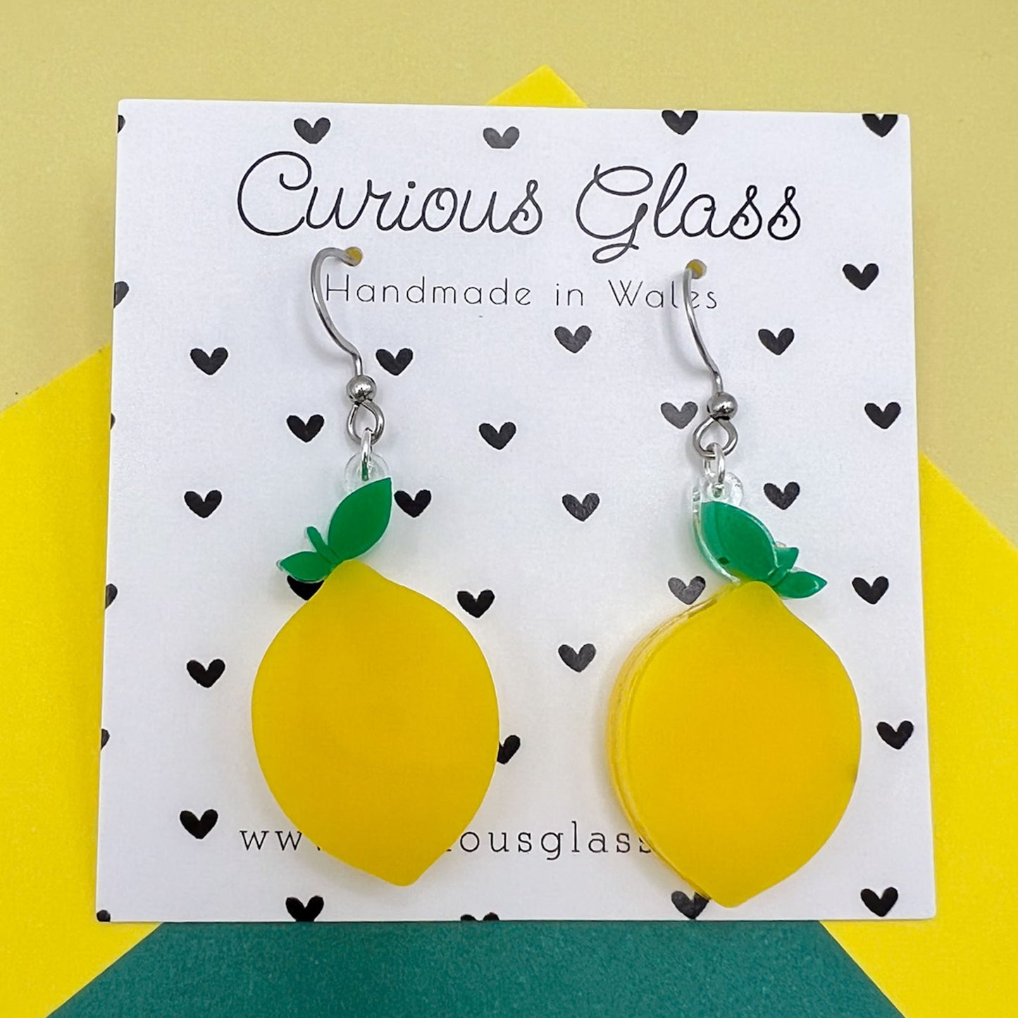 Lemon Acrylic Earrings