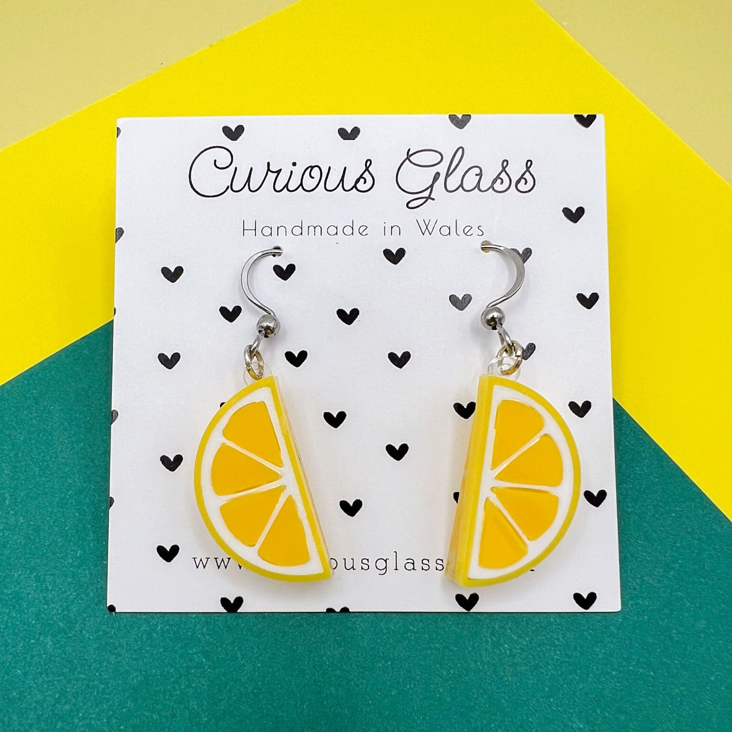 Lemon Acrylic Earrings