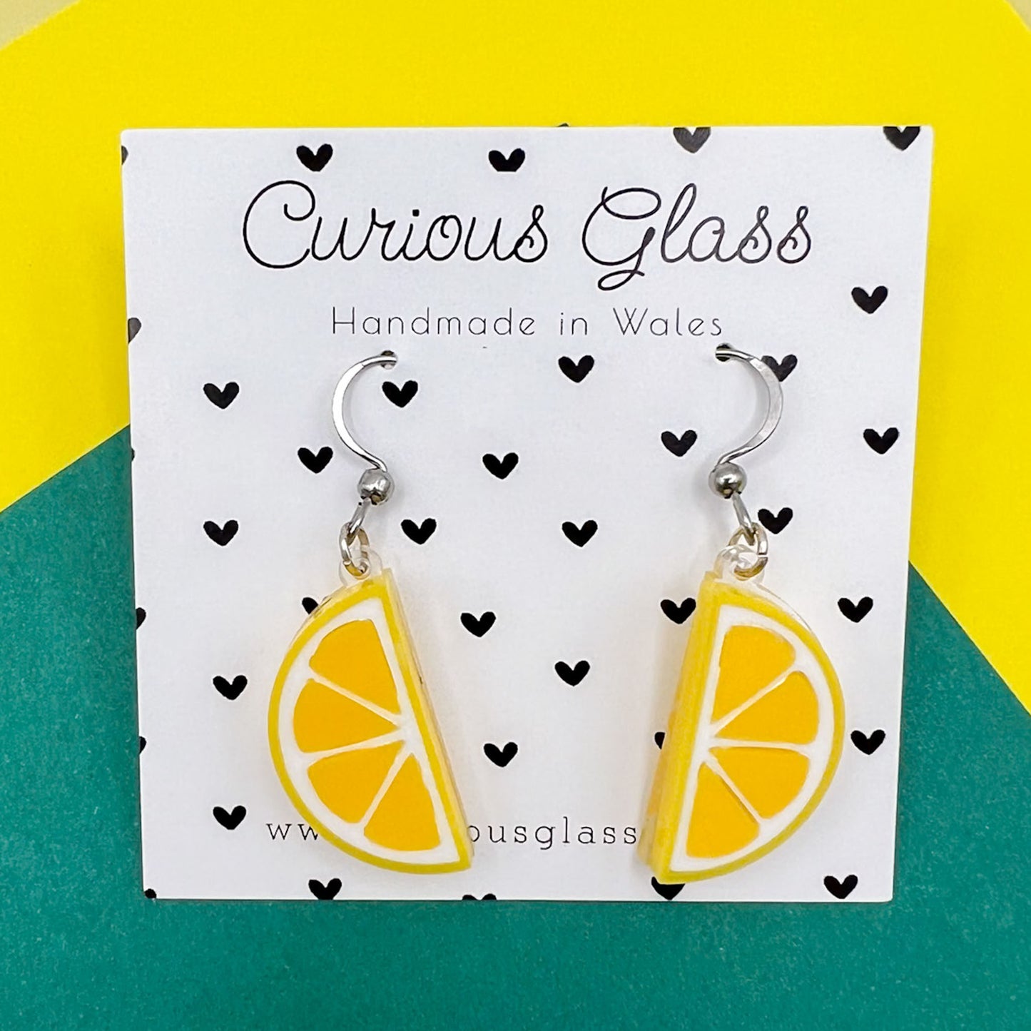 Lemon Acrylic Earrings