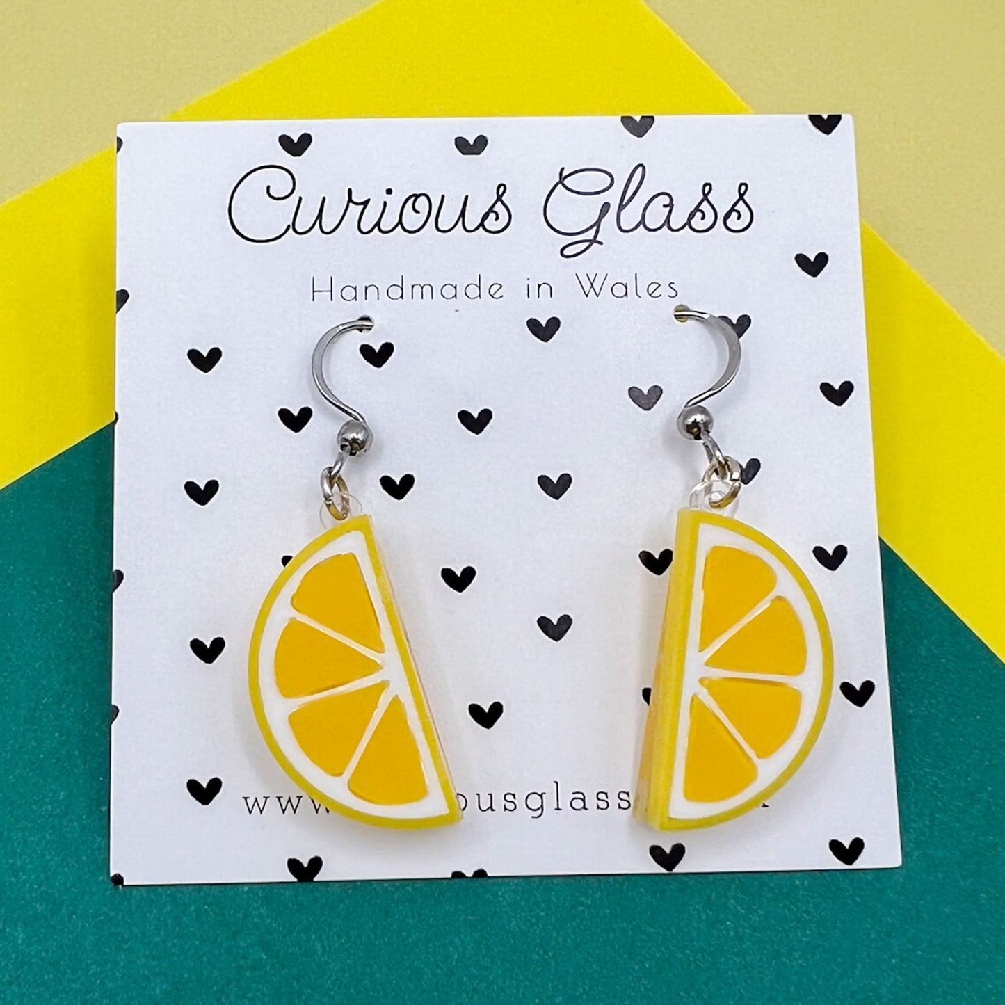 Lemon Acrylic Earrings