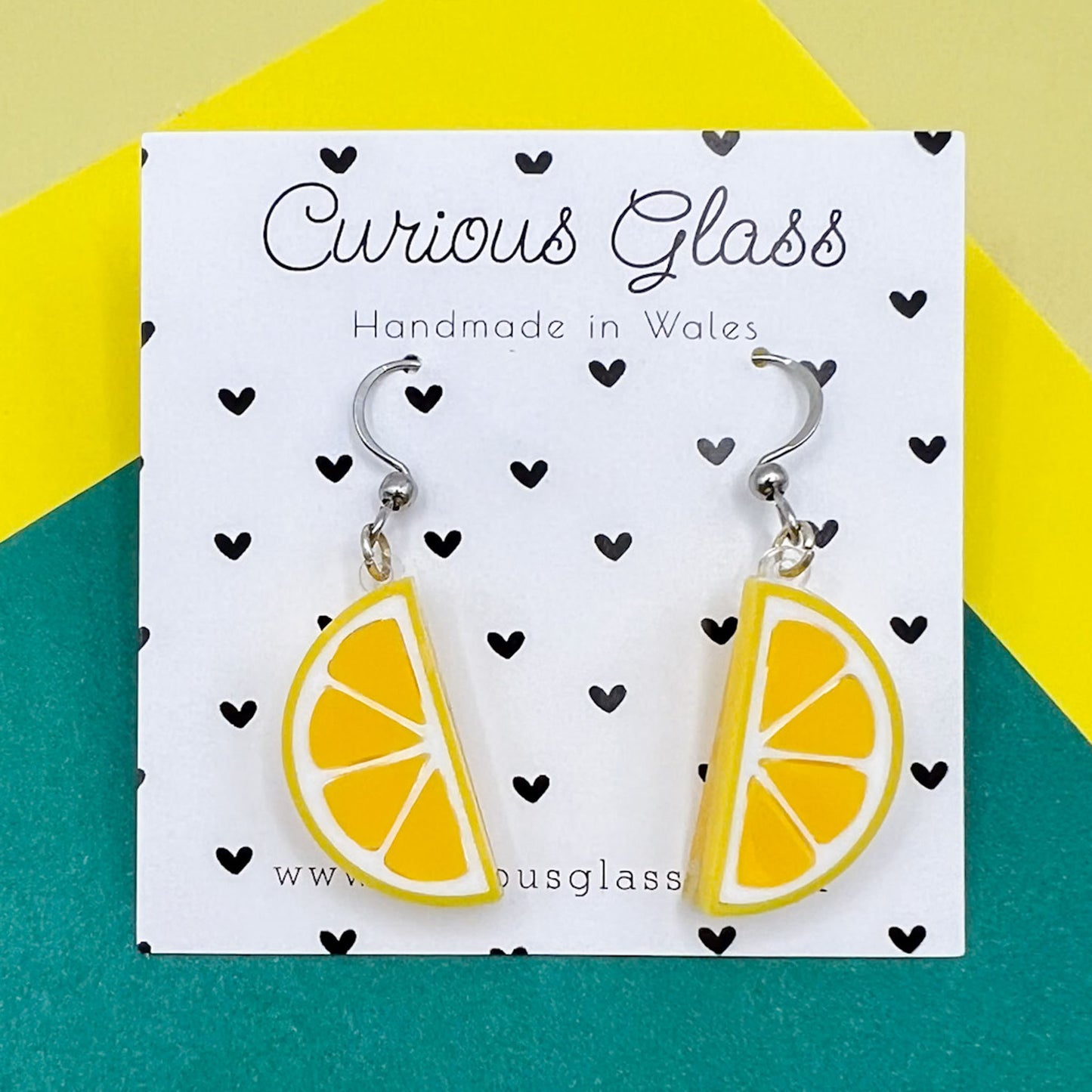 Lemon Acrylic Earrings