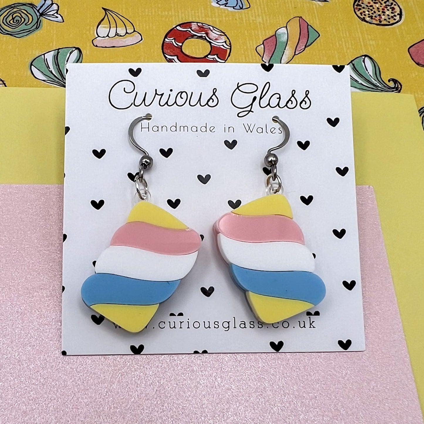 Marshmallow Flump Acrylic Earrings
