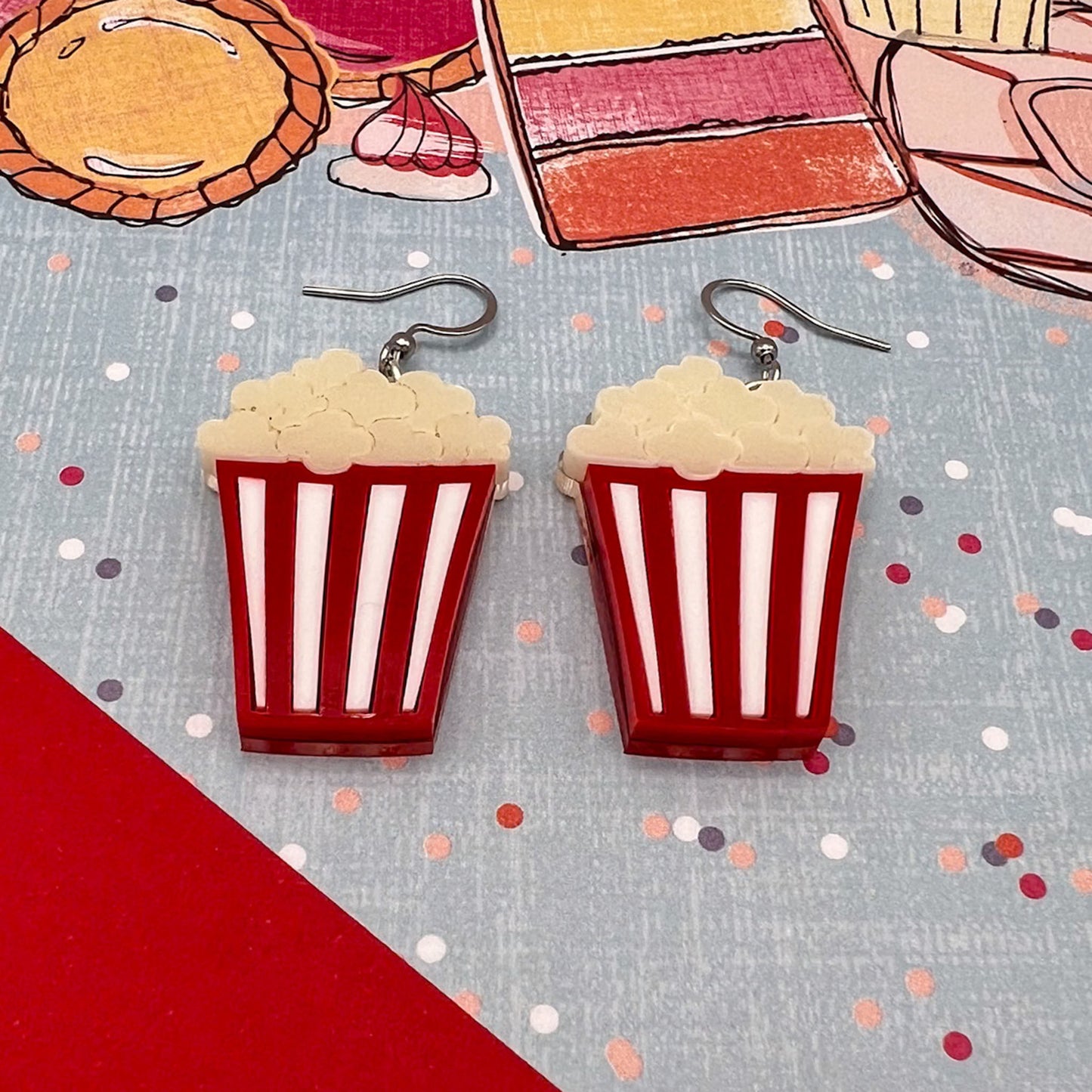 Popcorn Acrylic Earrings