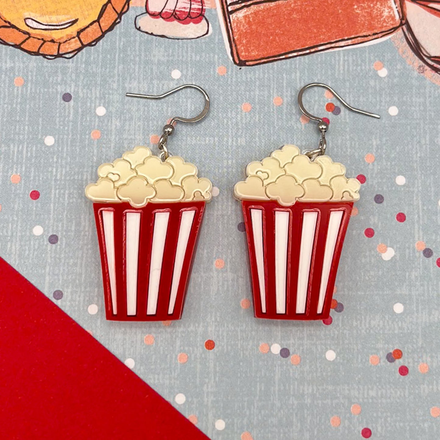 Popcorn Acrylic Earrings