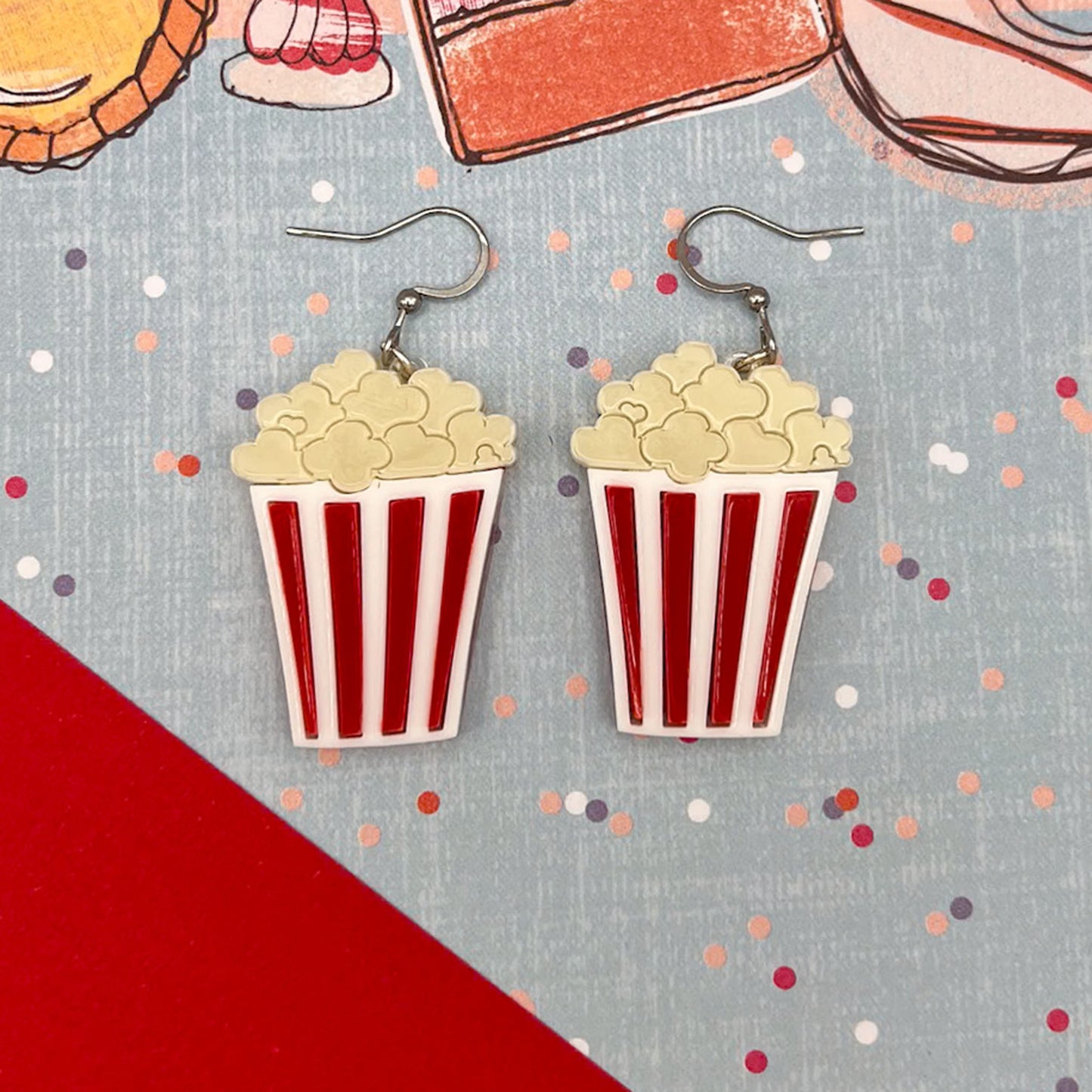 Popcorn Acrylic Earrings