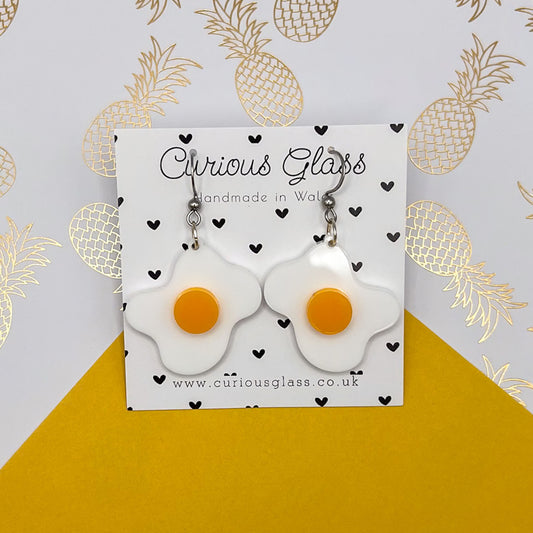 Fried Eggs Acrylic Earrings