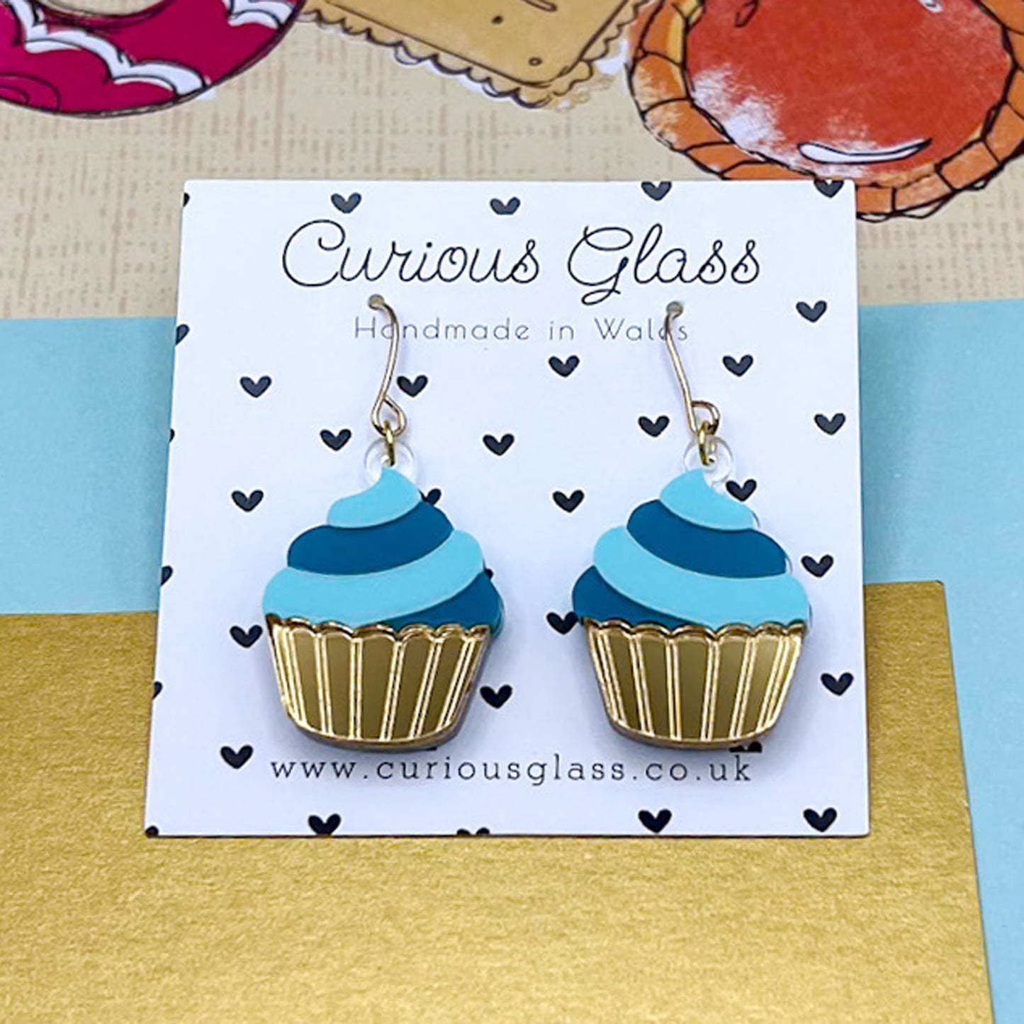 Cupcake Acrylic Earrings