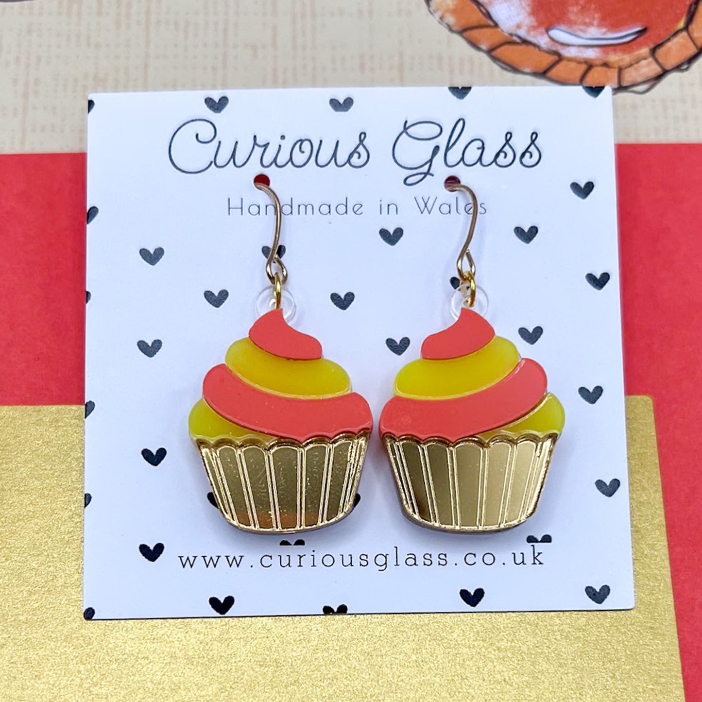 Cupcake Acrylic Earrings