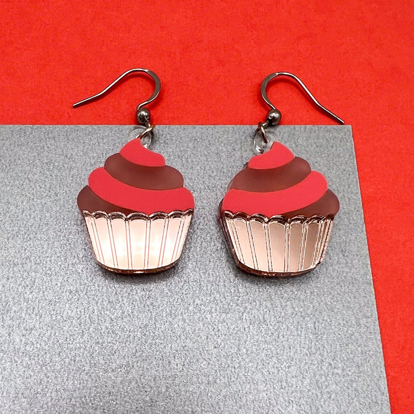 Cupcake Acrylic Earrings
