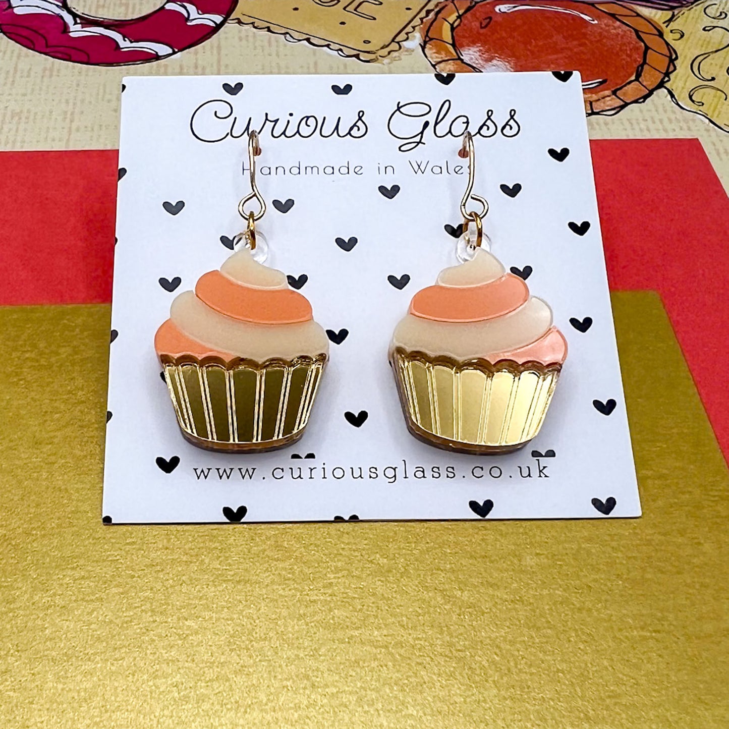 Cupcake Acrylic Earrings