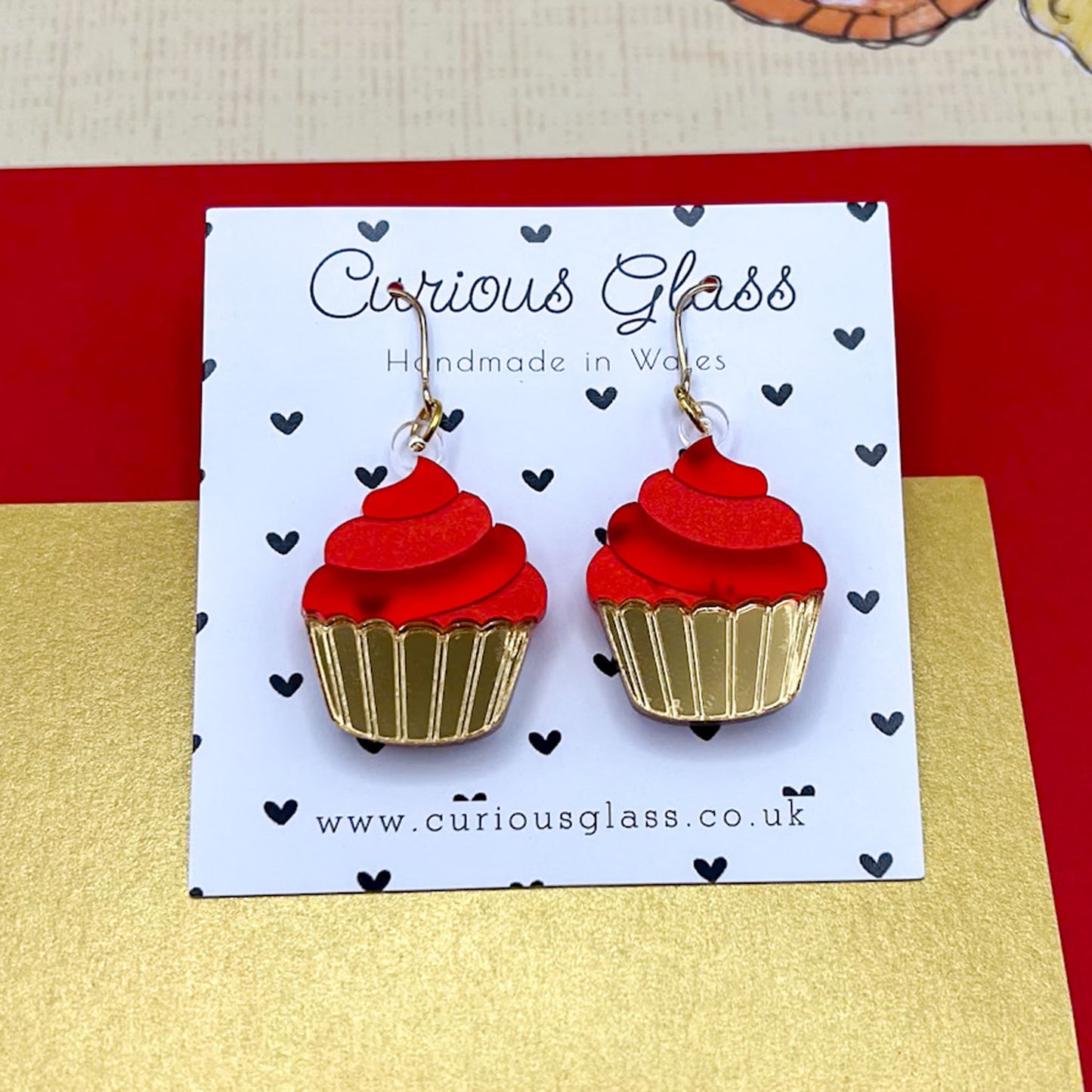 Cupcake Acrylic Earrings