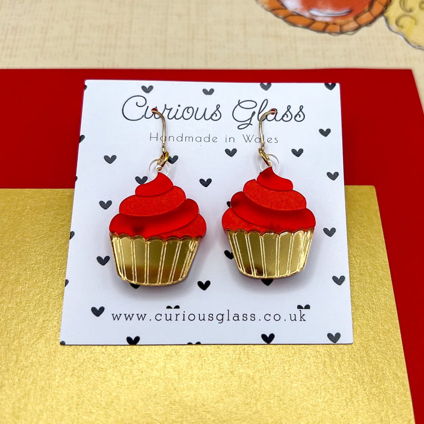 Cupcake Acrylic Earrings