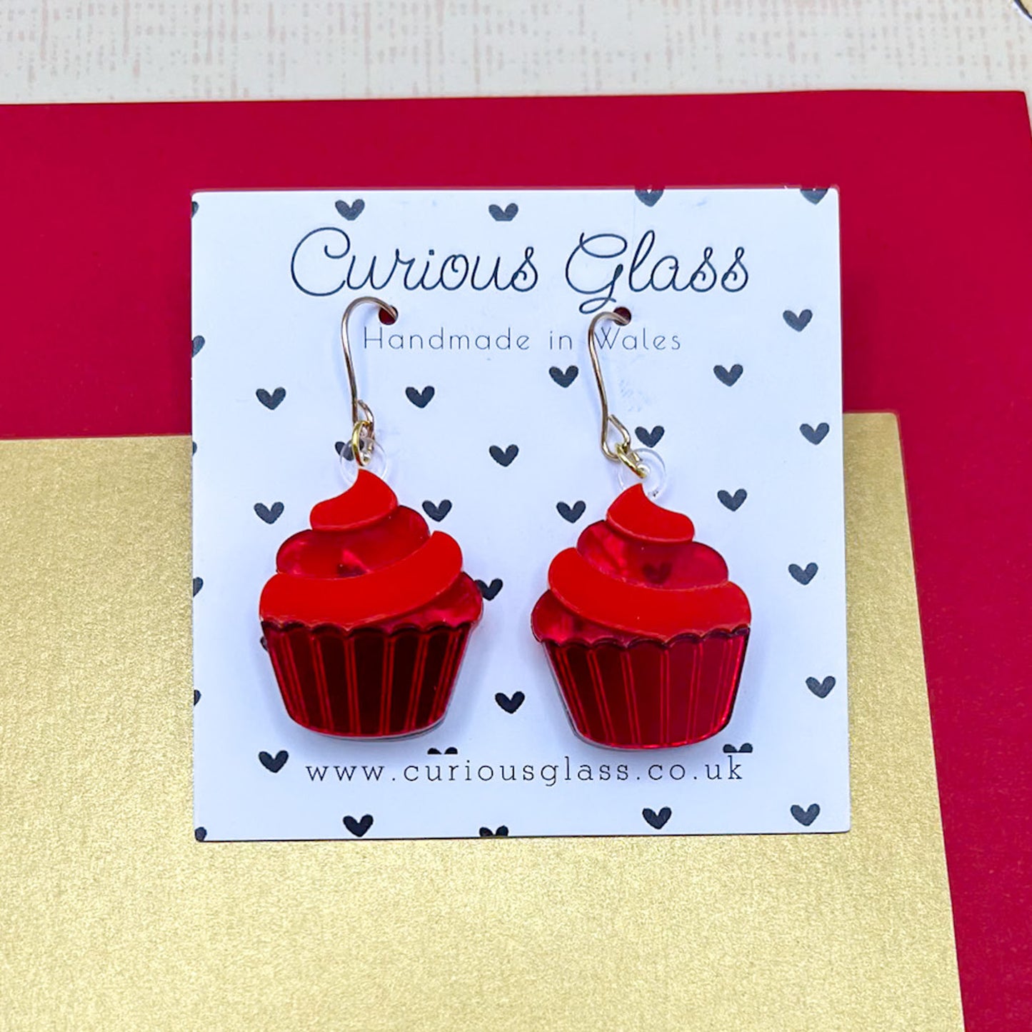 Cupcake Acrylic Earrings