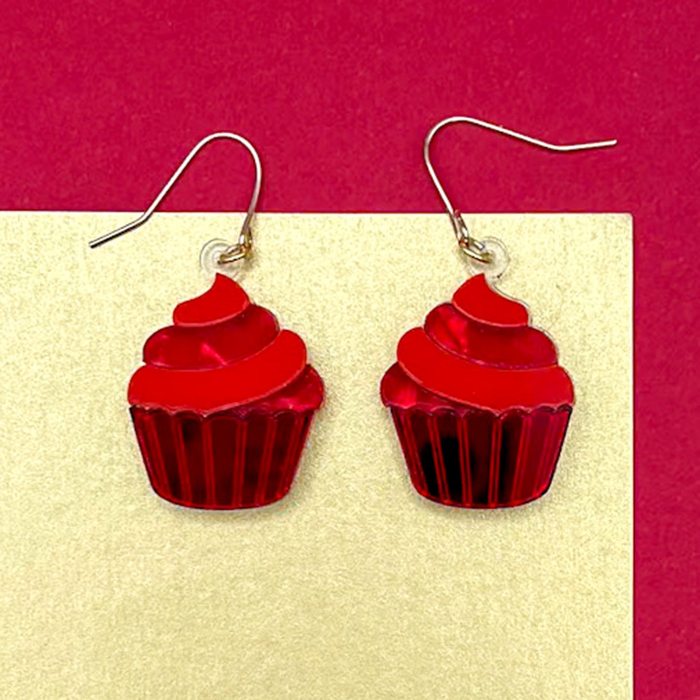 Cupcake Acrylic Earrings