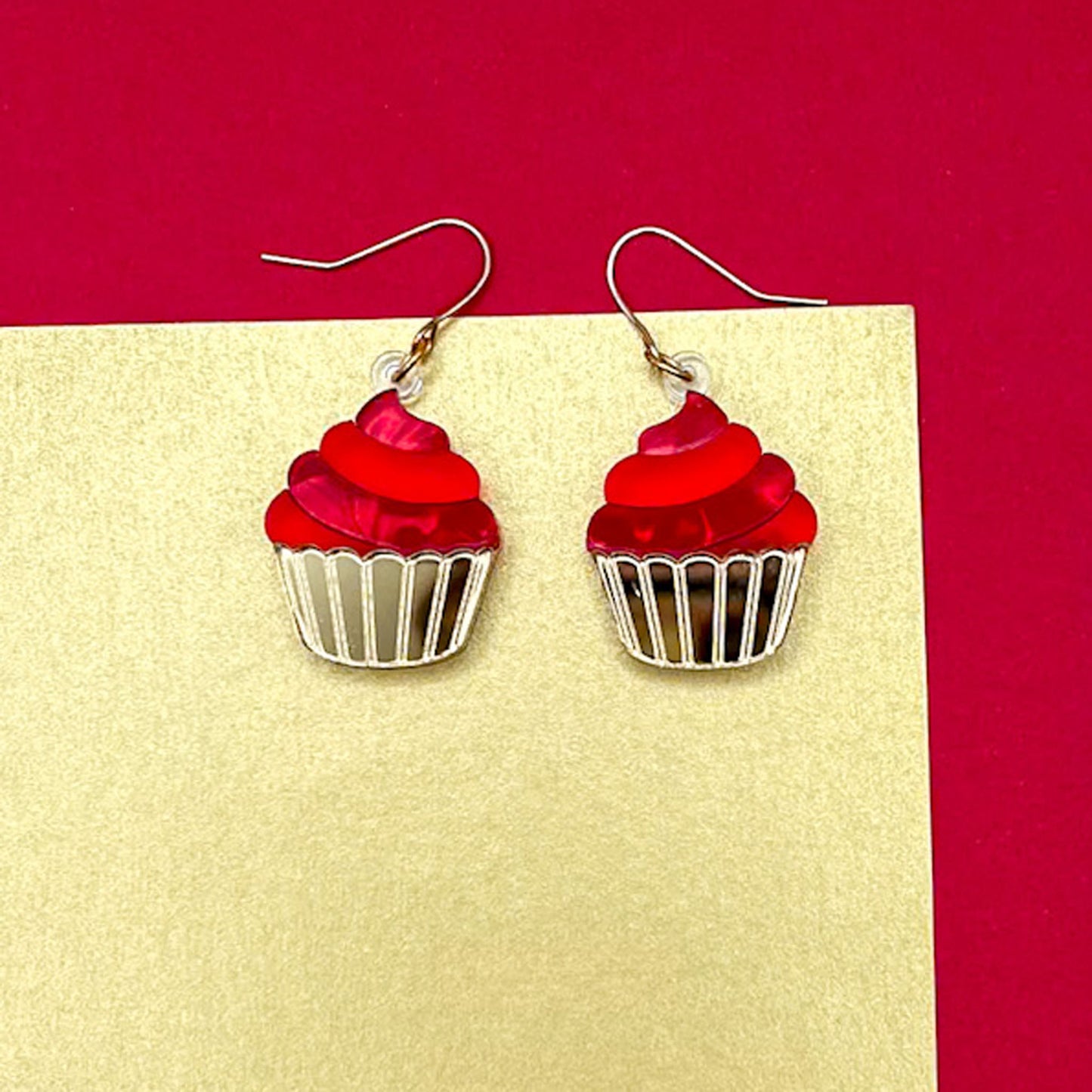 Cupcake Acrylic Earrings