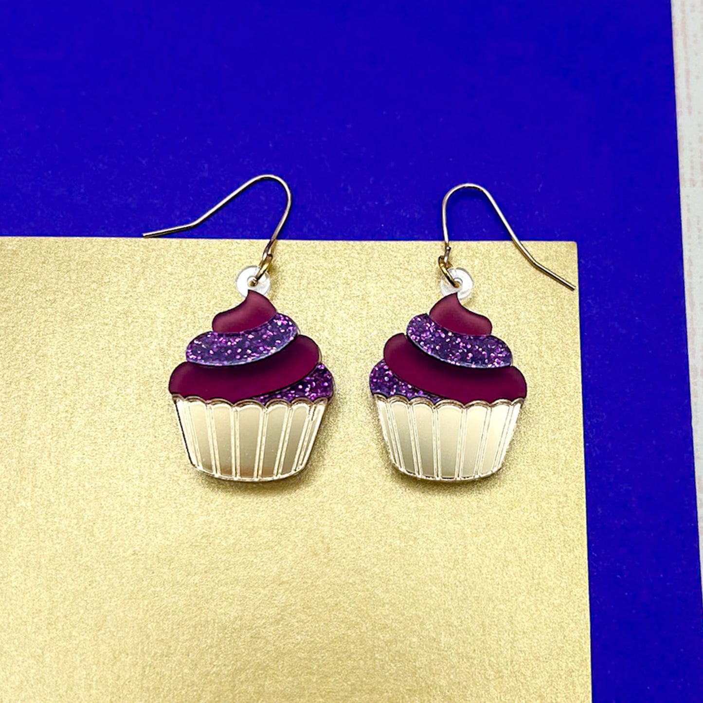 Cupcake Acrylic Earrings