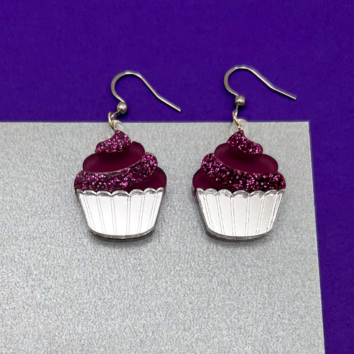 Cupcake Acrylic Earrings