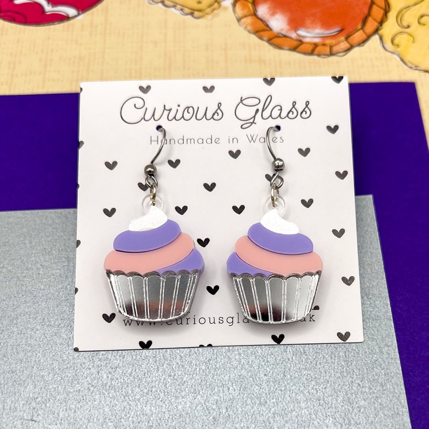 Cupcake Acrylic Earrings