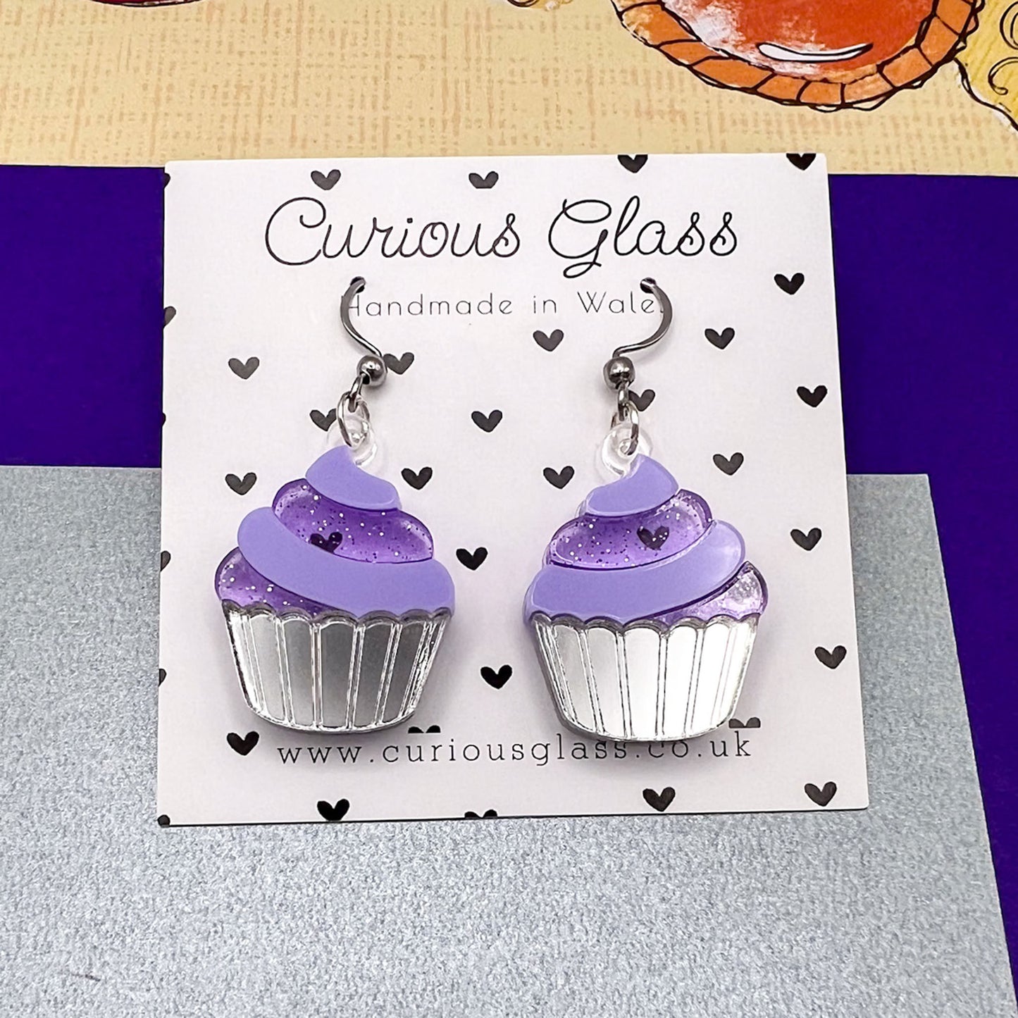 Cupcake Acrylic Earrings