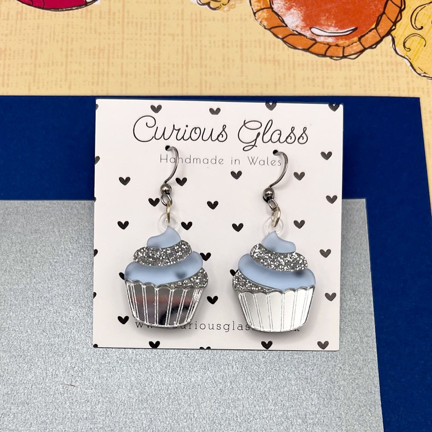 Cupcake Acrylic Earrings