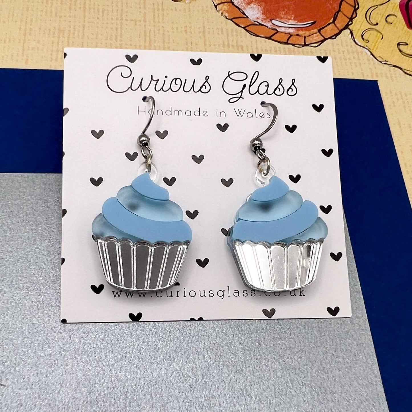 Cupcake Acrylic Earrings