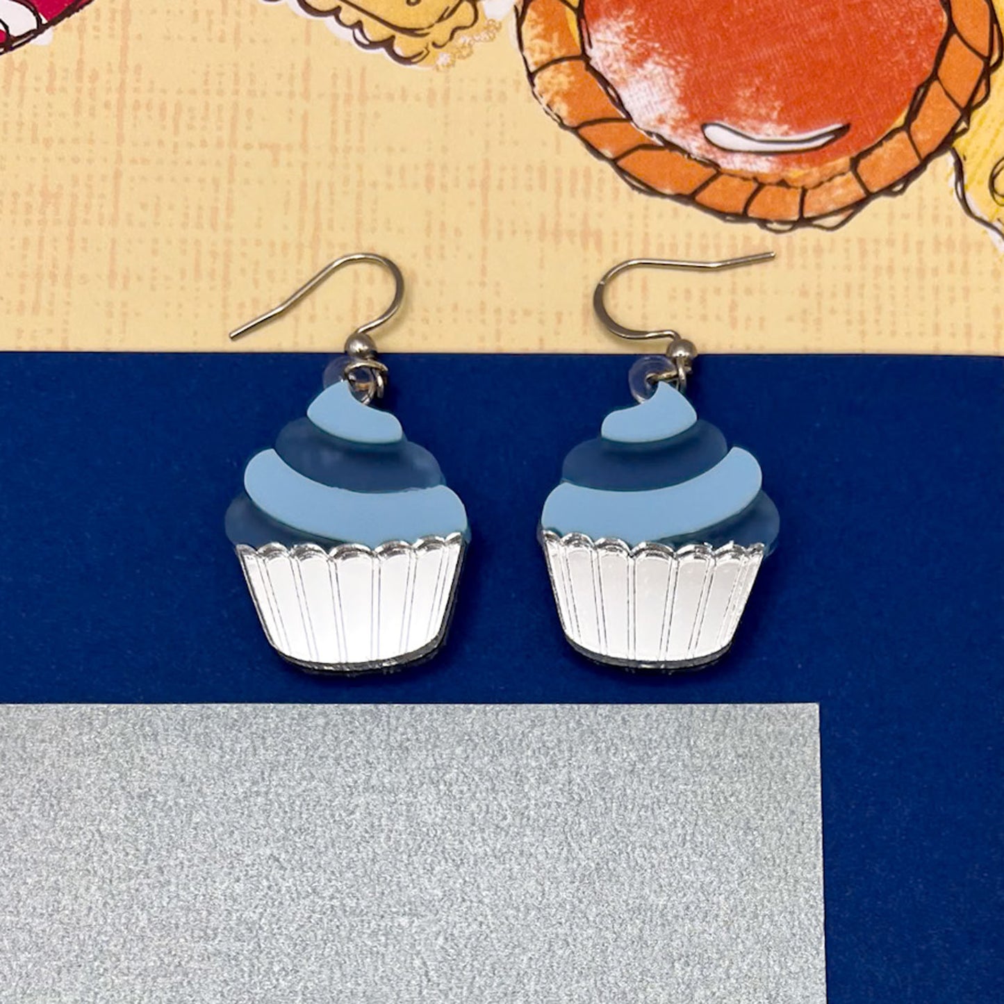 Cupcake Acrylic Earrings