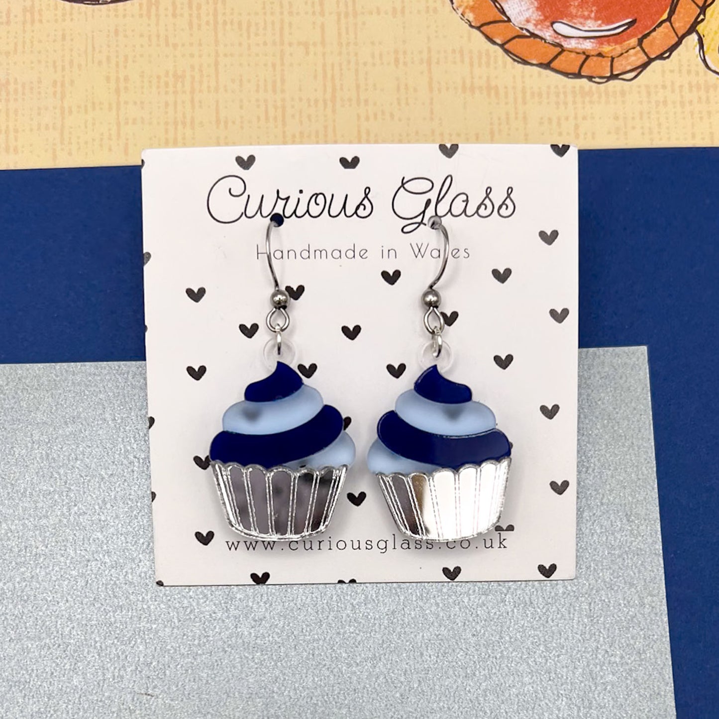 Cupcake Acrylic Earrings